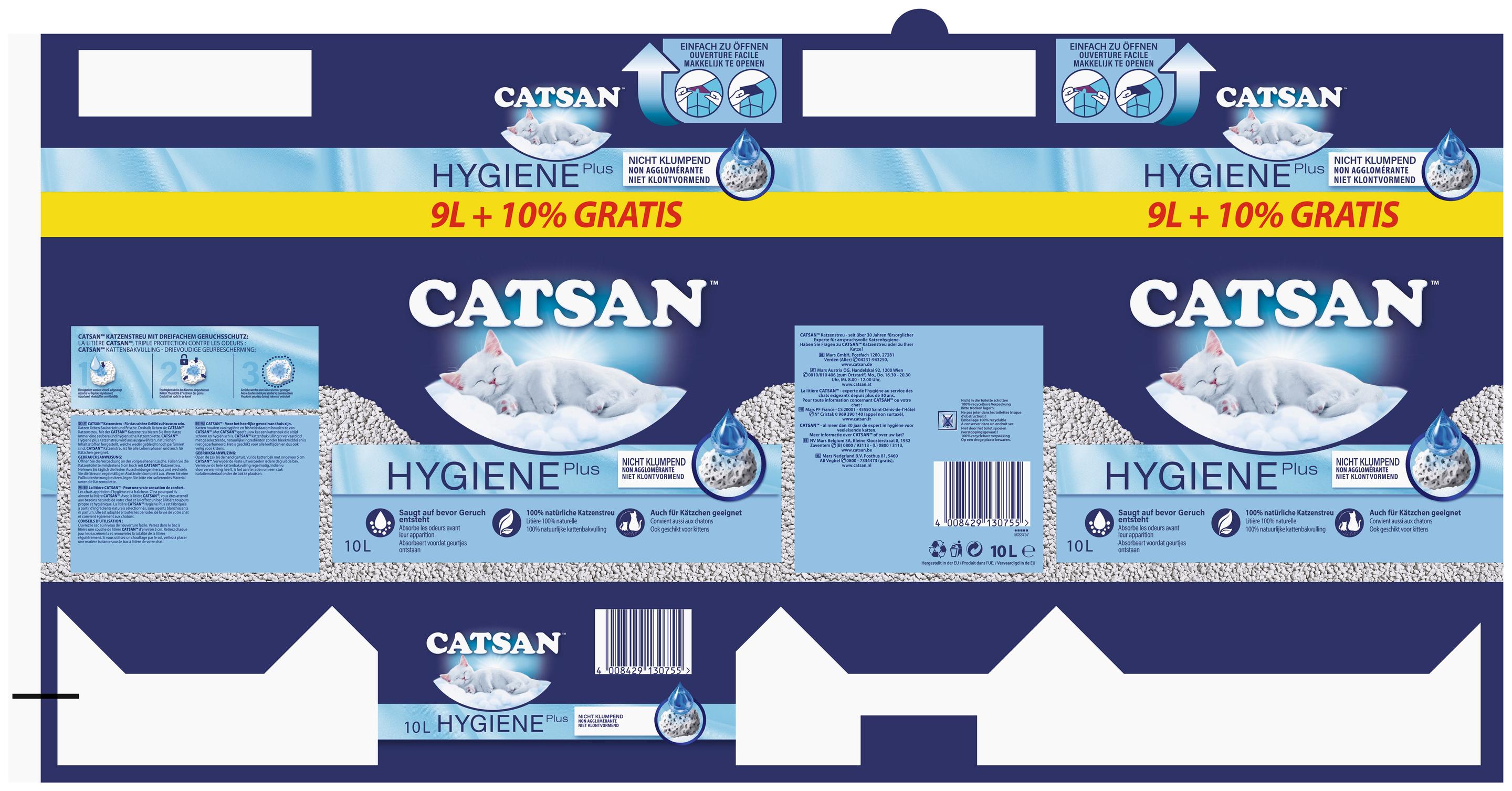 Produktbild CATSAN™ Hygiene Plus Katzenstreu 9l 4 von 4