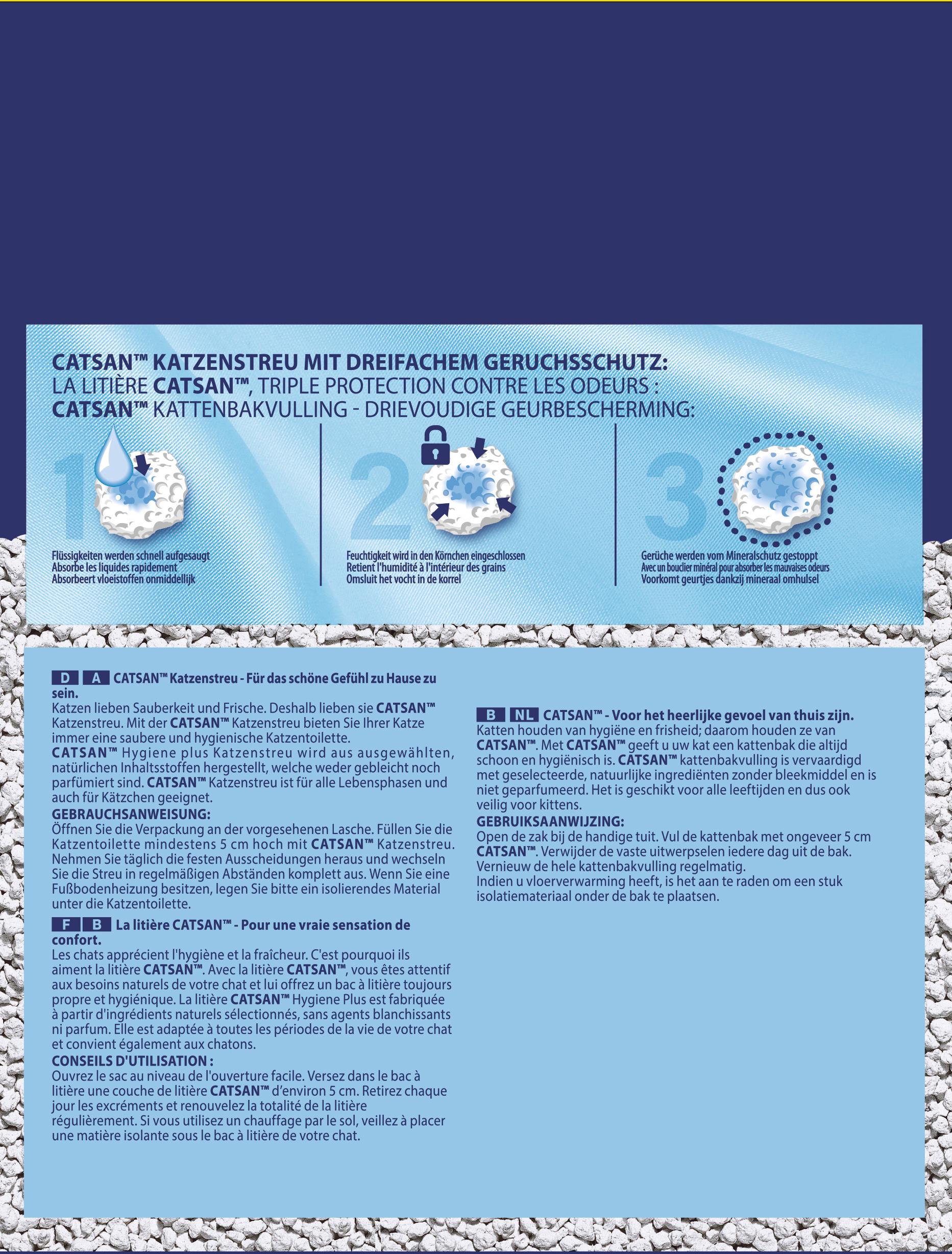 Produktbild CATSAN™ Hygiene Plus Katzenstreu 9l 2 von 4