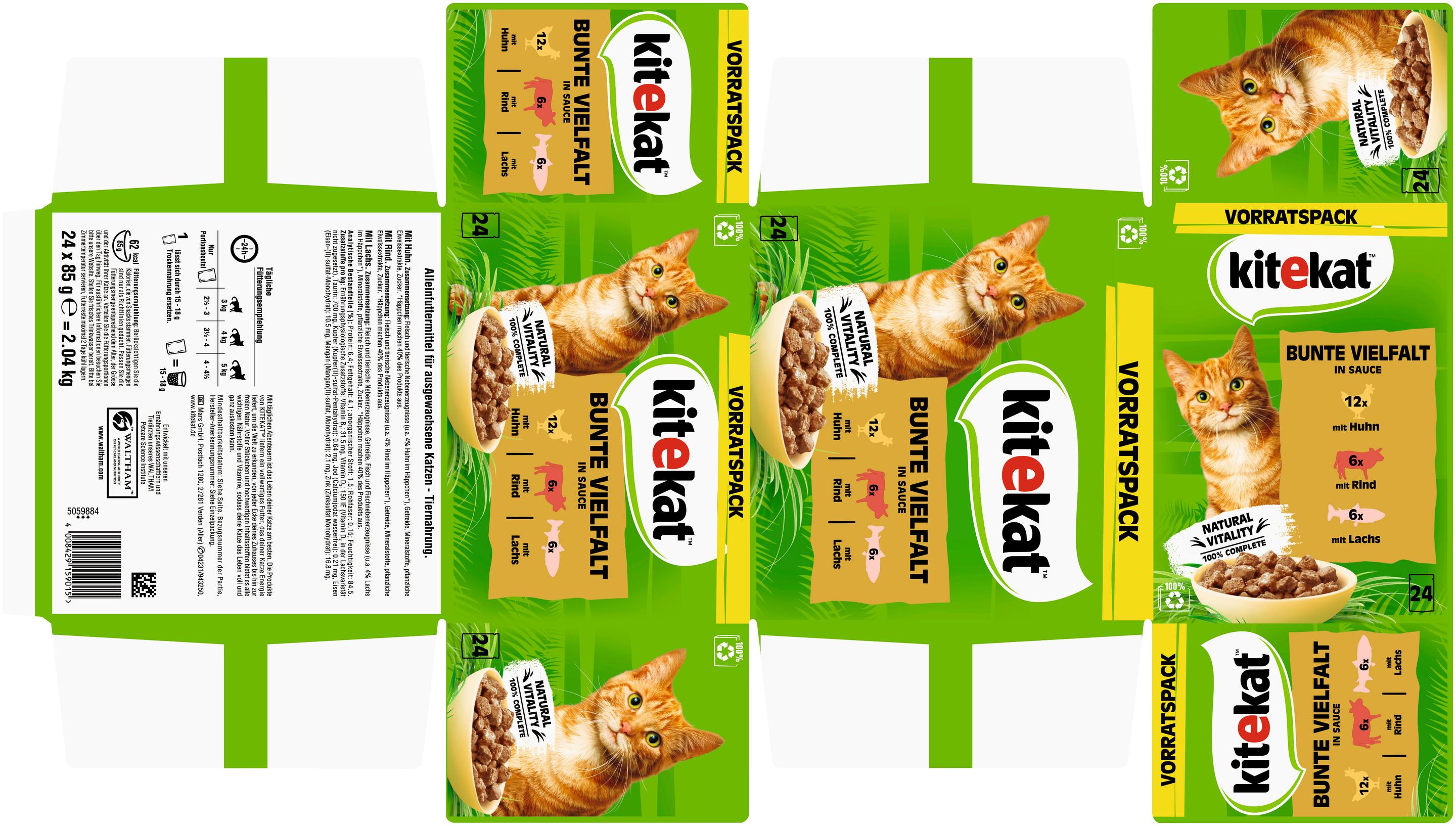Produktbild Kitekat Bute Vielfalt in Sauce Vorratspack 4 von 4