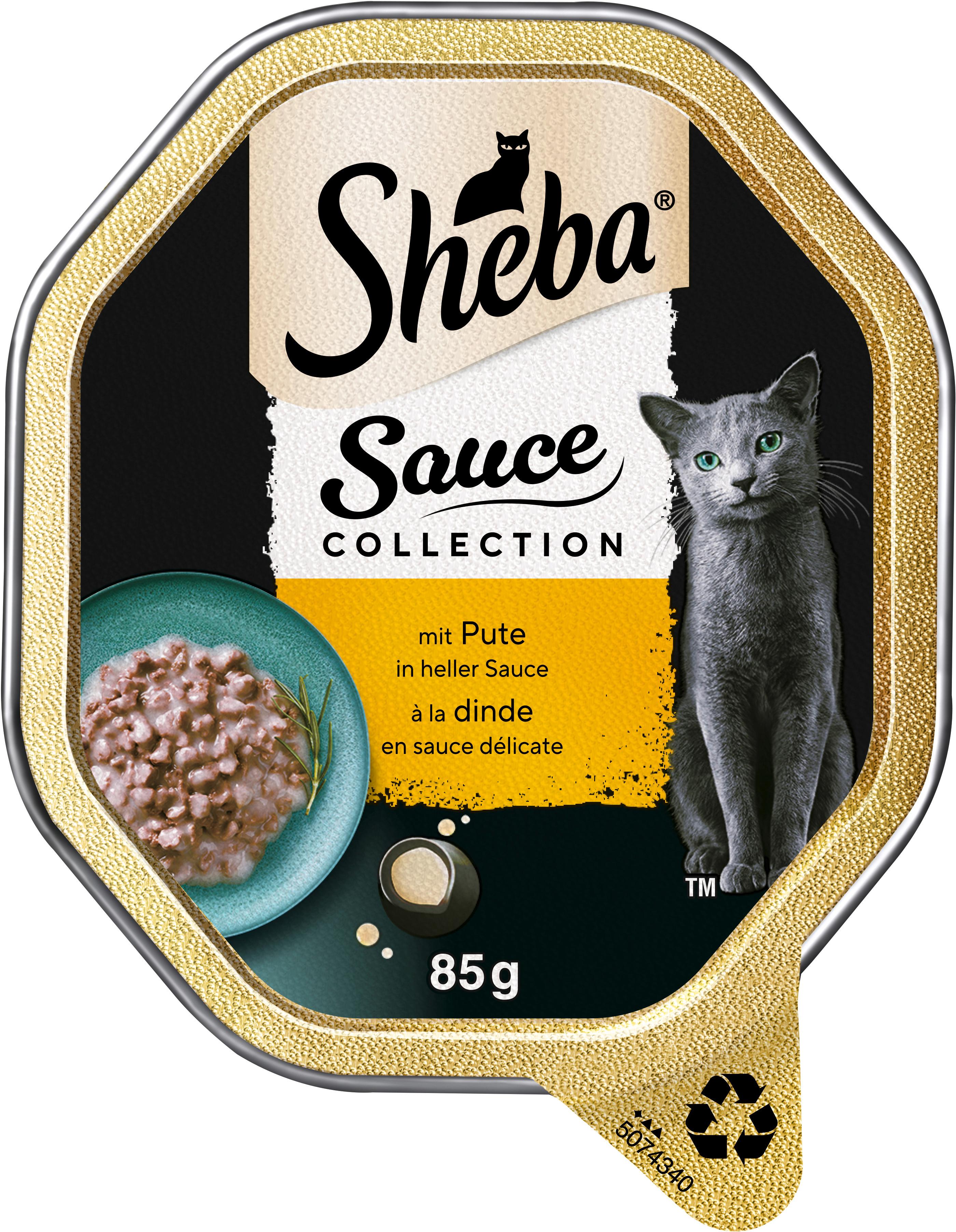 SHEBA® Schale Sauce Spéciale mit Putenhäppchen in heller Sauce 85g
