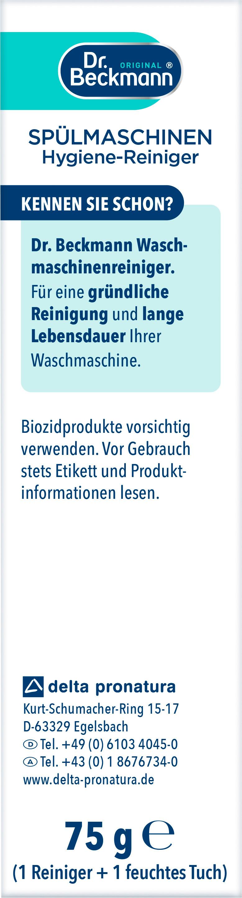Produktbild Dr.Beckmann Spülmaschinen Hygiene-Reiniger 3 von 4