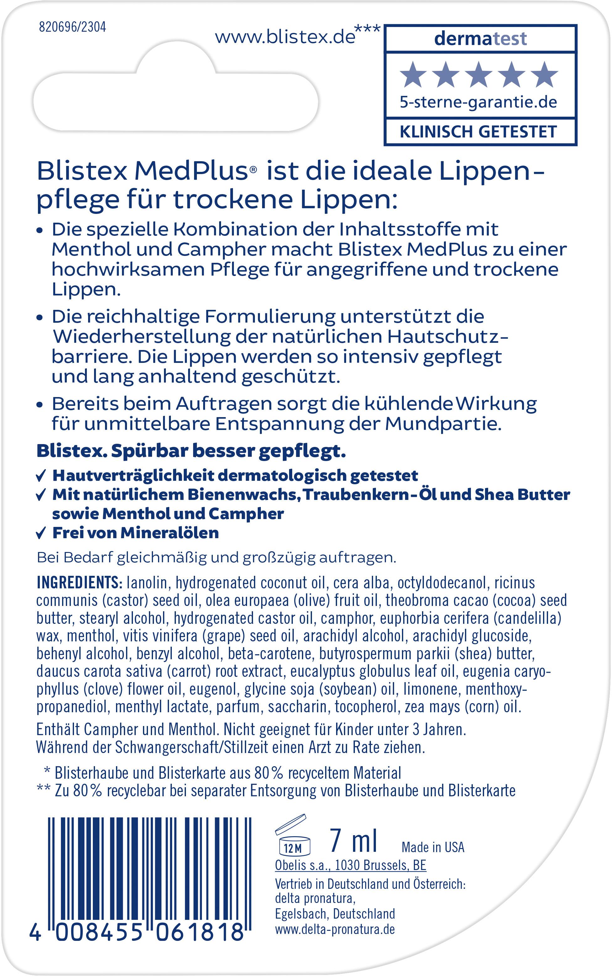 Produktbild Blistex Lippenpflege MedPlus Cooling Care 2 von 2