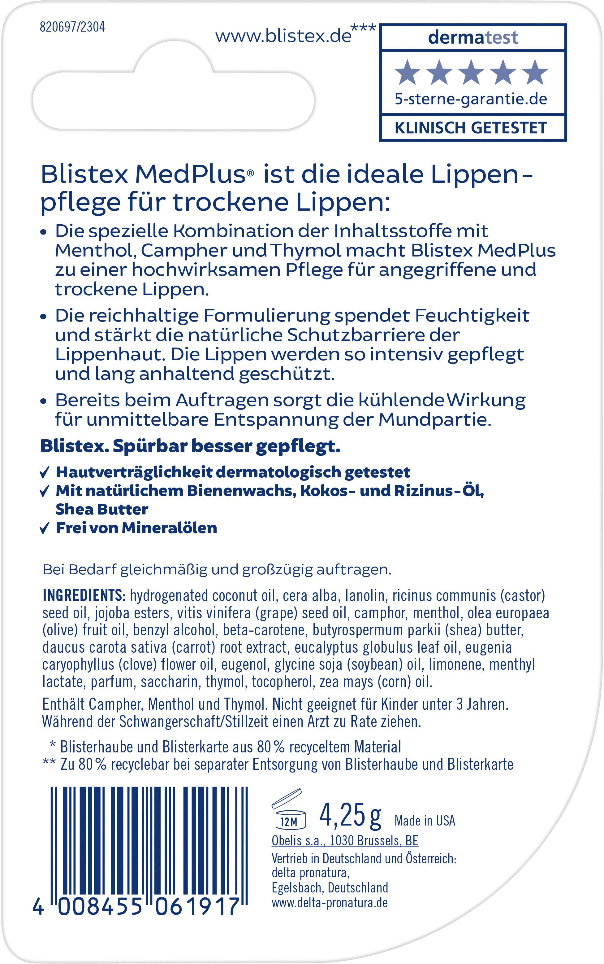Produktbild BLISTEX Lippenpflege MedPlus Cooling Care 2 von 3