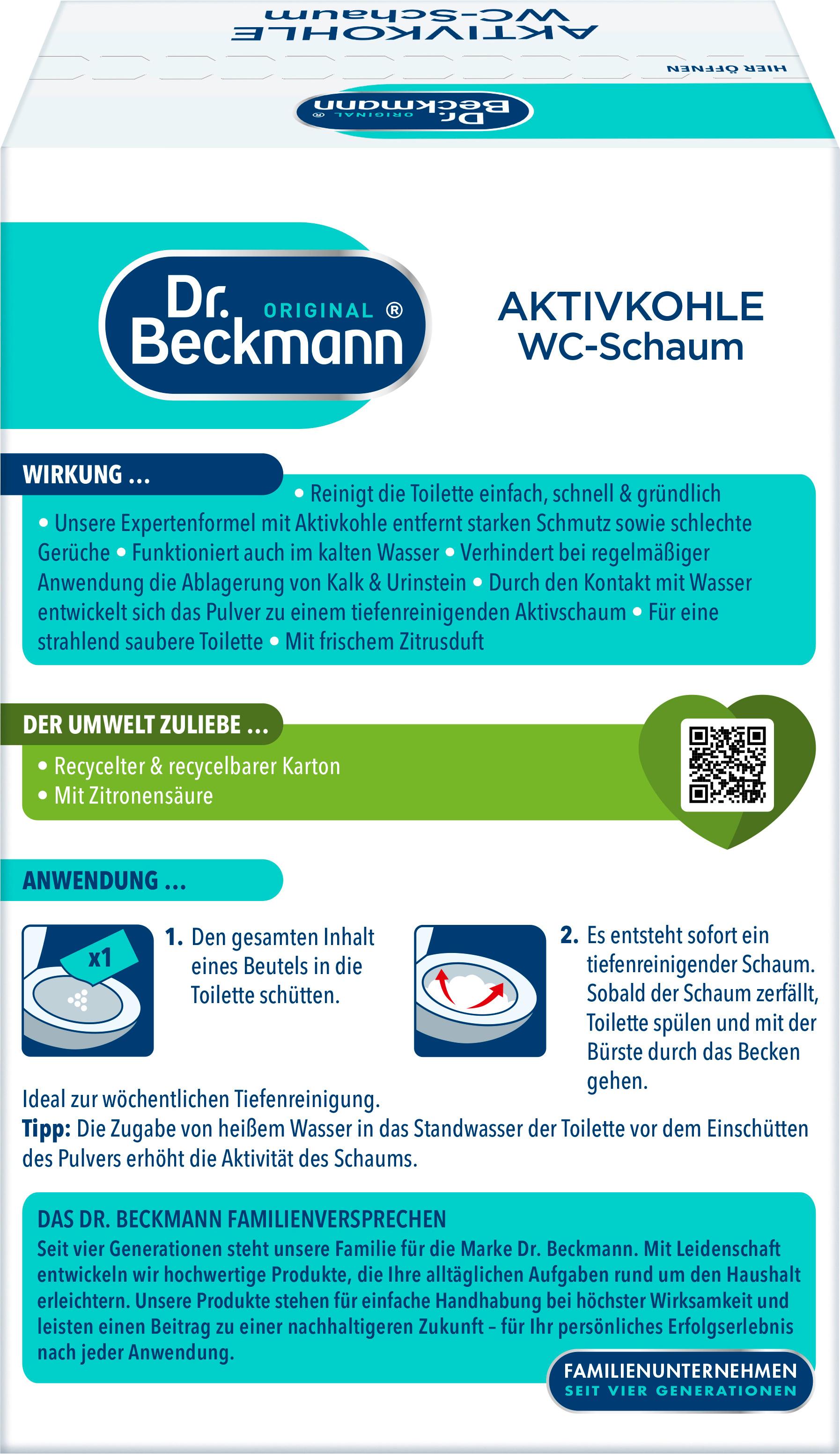 Produktbild Dr.Beckmann Aktivkohle WC-Schaum 3x100g 2 von 4