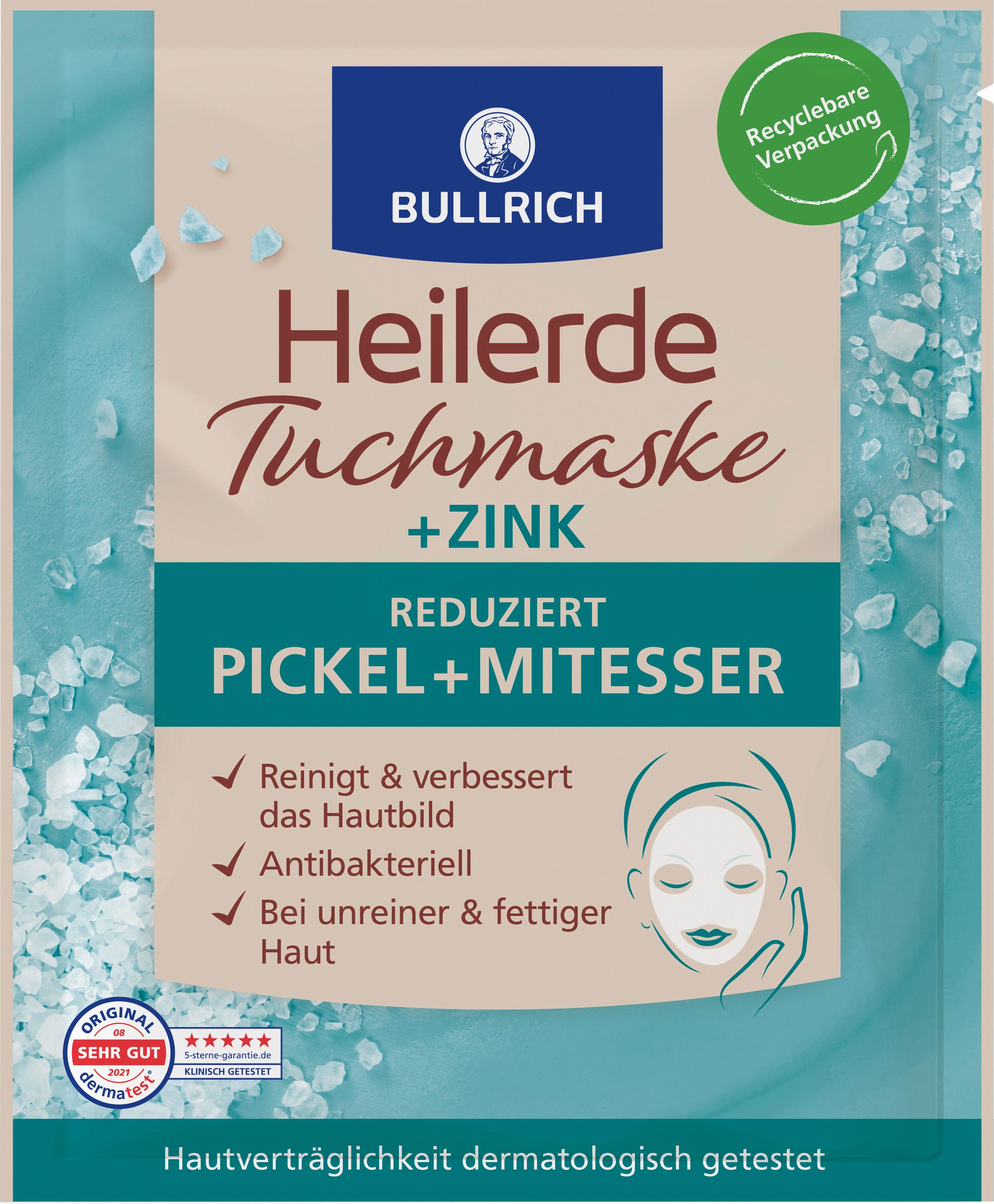 Bullrich Heilerde Tuchmaske + Zink
