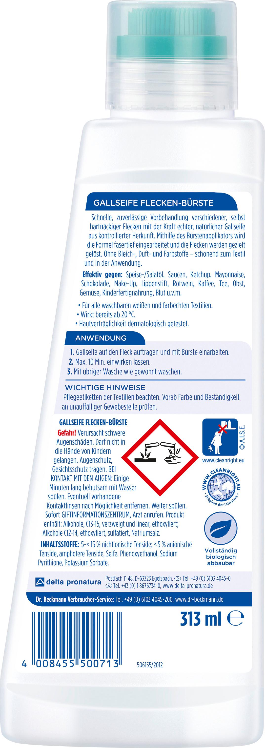 Produktbild Dr. Beckmann Gallseife Flecken-Bürste 2 von 2