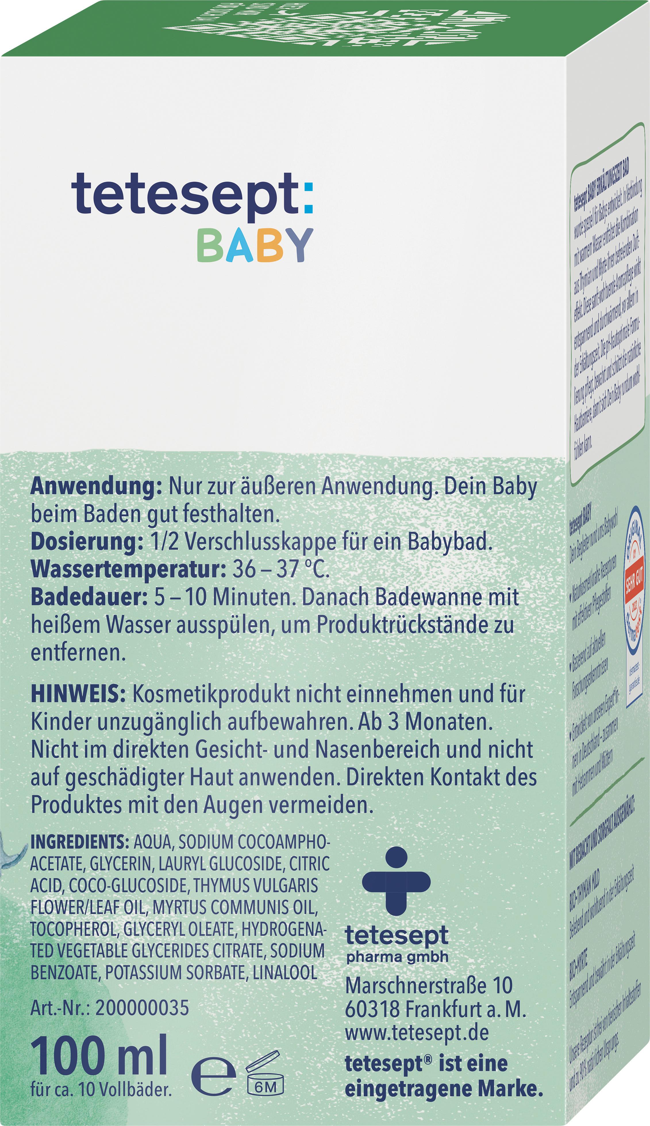Produktbild tetesept Baby Erkältungszeit Bad 5 von 6