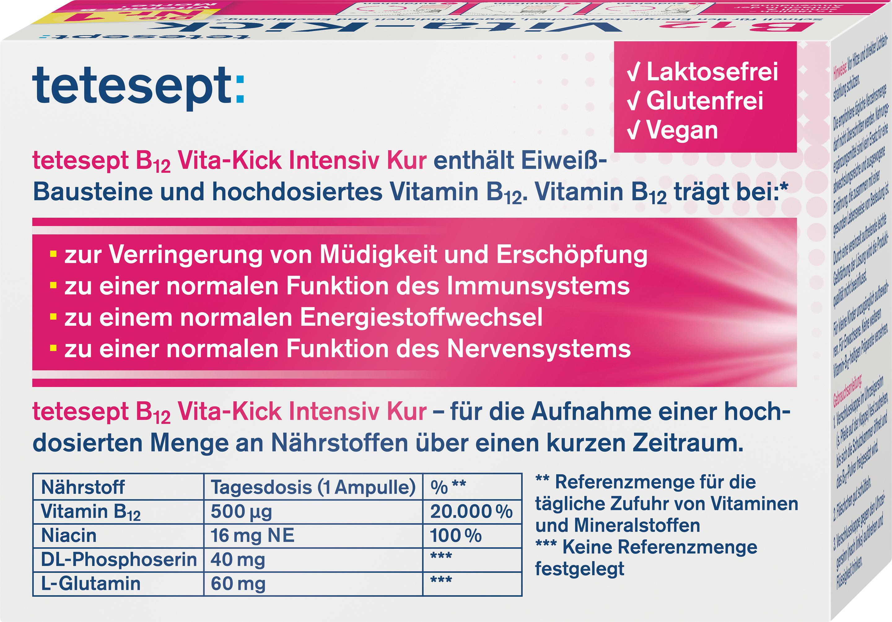 Produktbild tetesept B12 Vita-Kick Intensiv-Kur 500 μg 2 von 7
