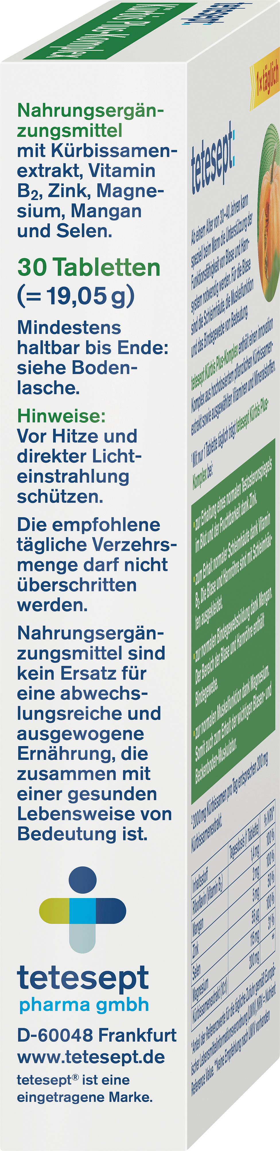 Produktbild tetesept Kürbis Plus-Komplex 3 von 4
