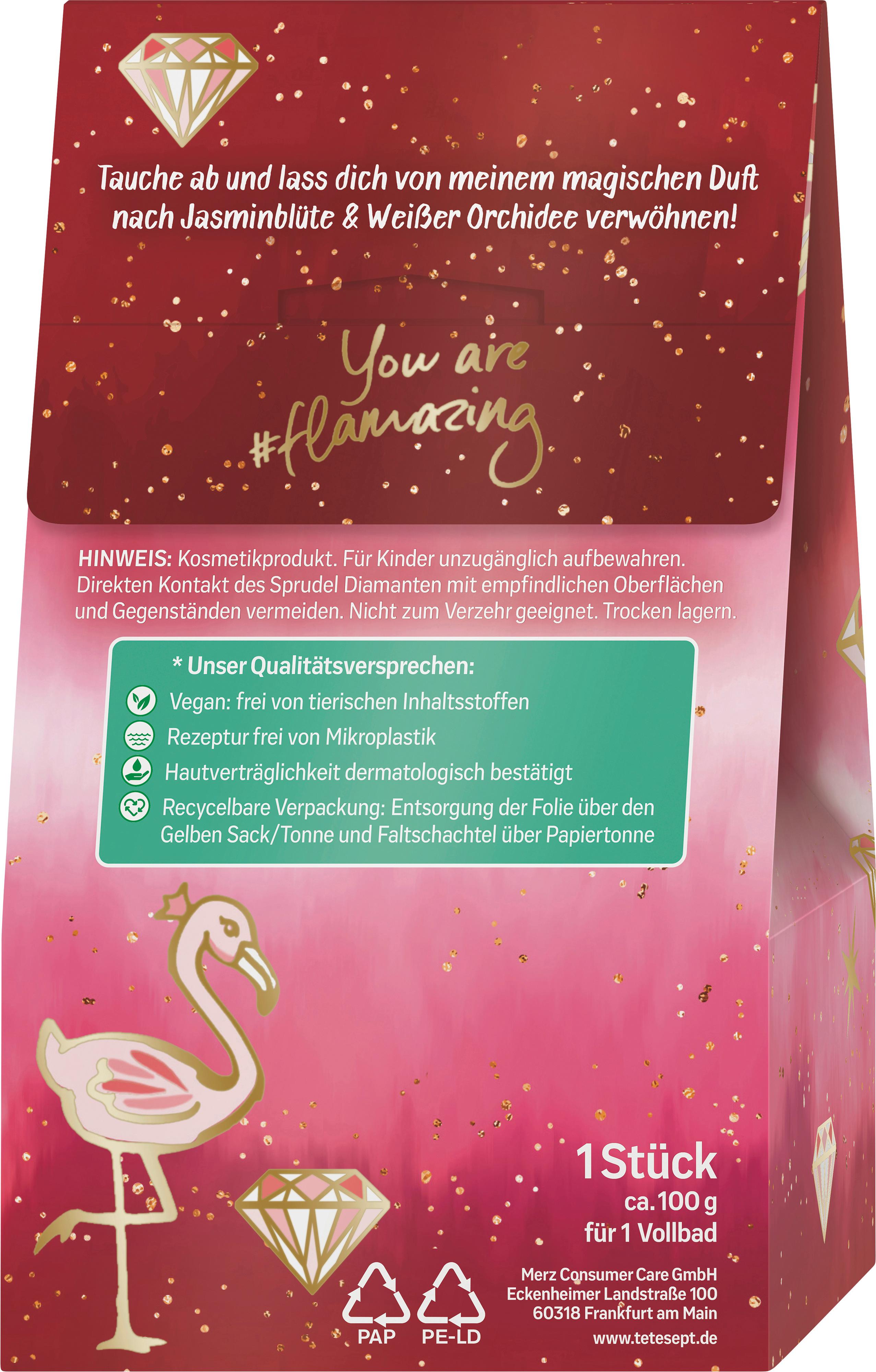 Produktbild tetesept Badespass Edition Sprudel-Diamant Flamazing rot 2 von 4