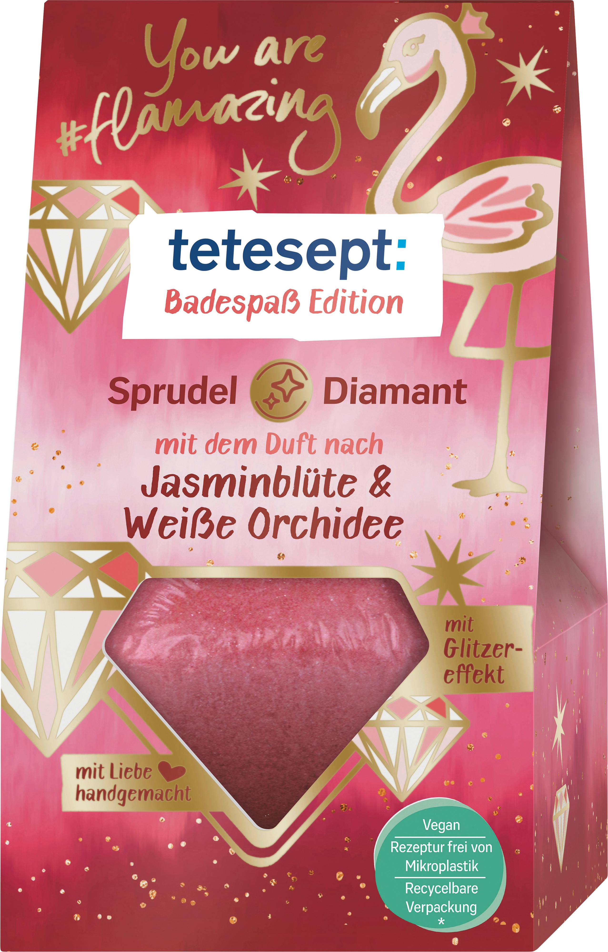 tetesept Badespass Edition Sprudel-Diamant Flamazing rot