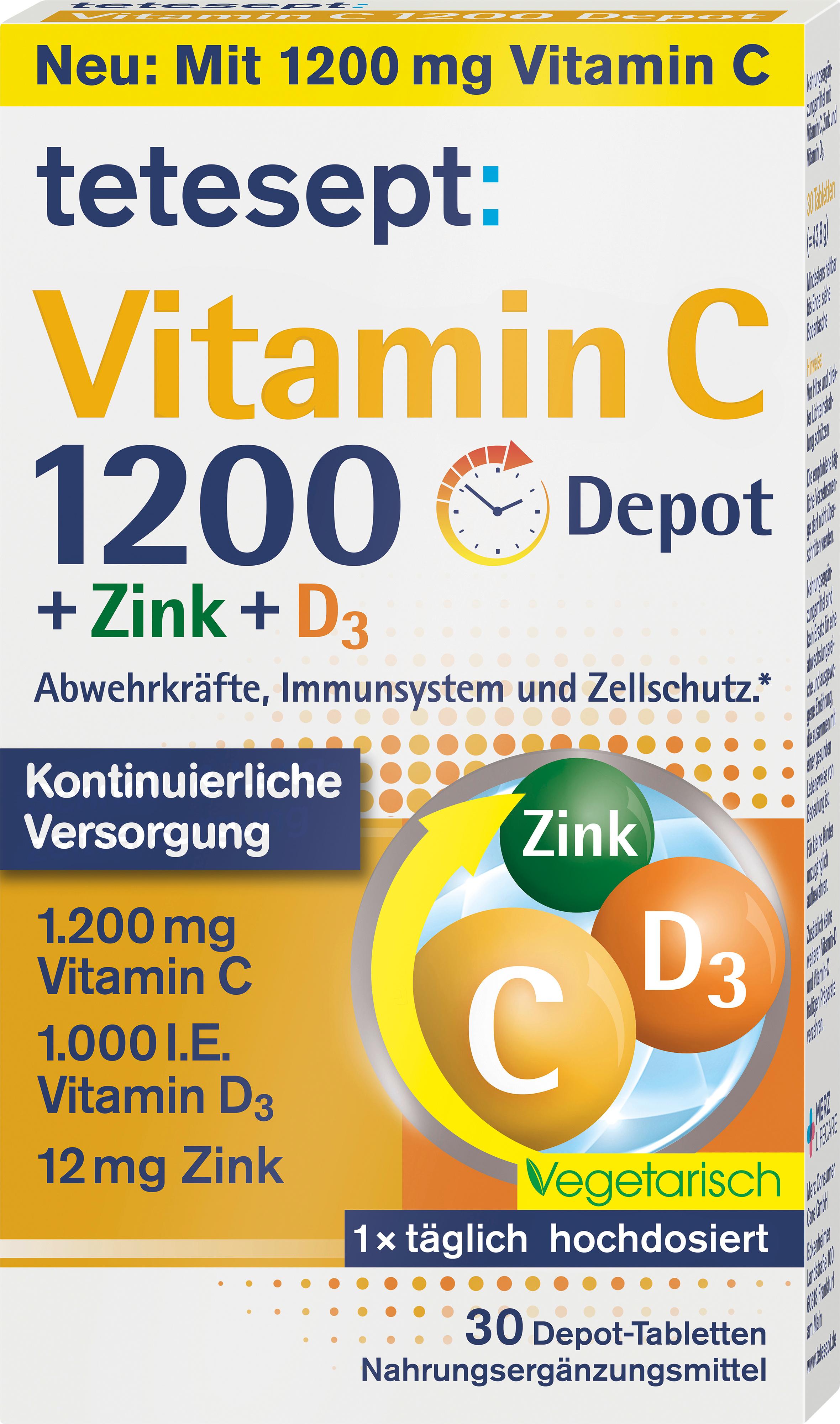 tetesept Vitamin C 1200 Depot + Zink + D3