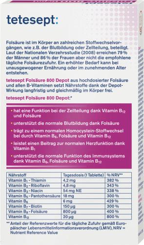 Produktbild tetesept Folsäure 800 Depot 3 von 7
