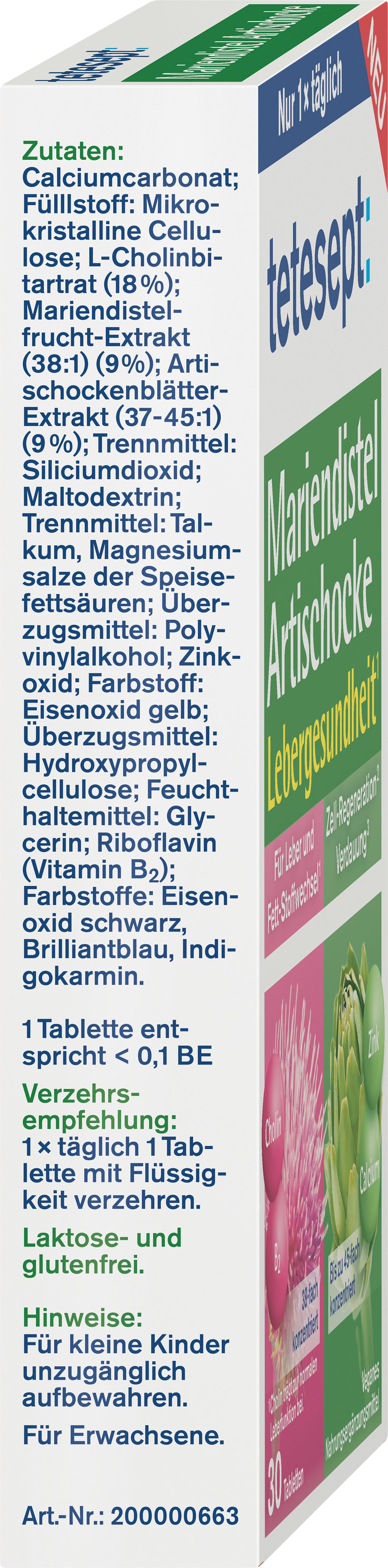 Produktbild tetesept Mariendistel Artischocke 3 von 4