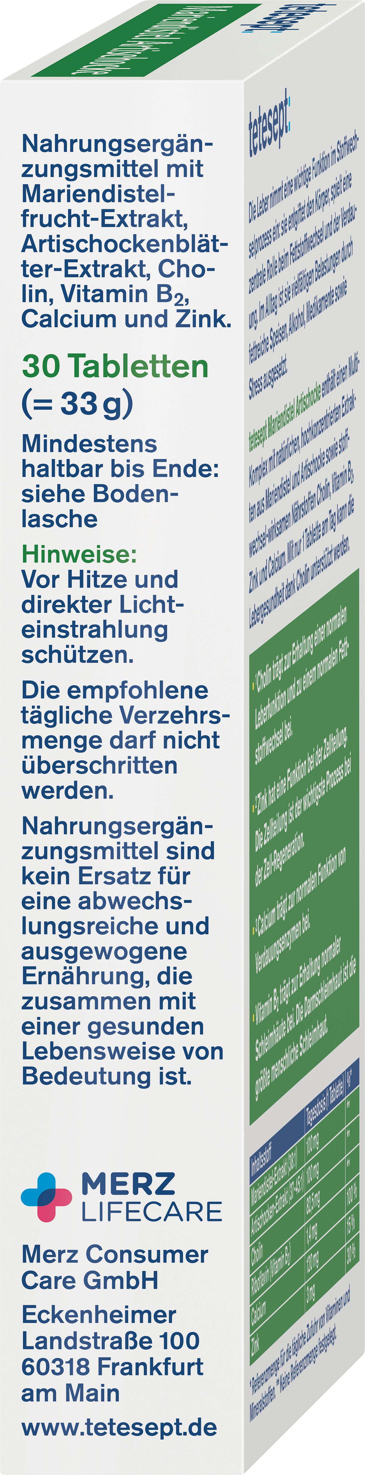 Produktbild tetesept Mariendistel Artischocke 4 von 4
