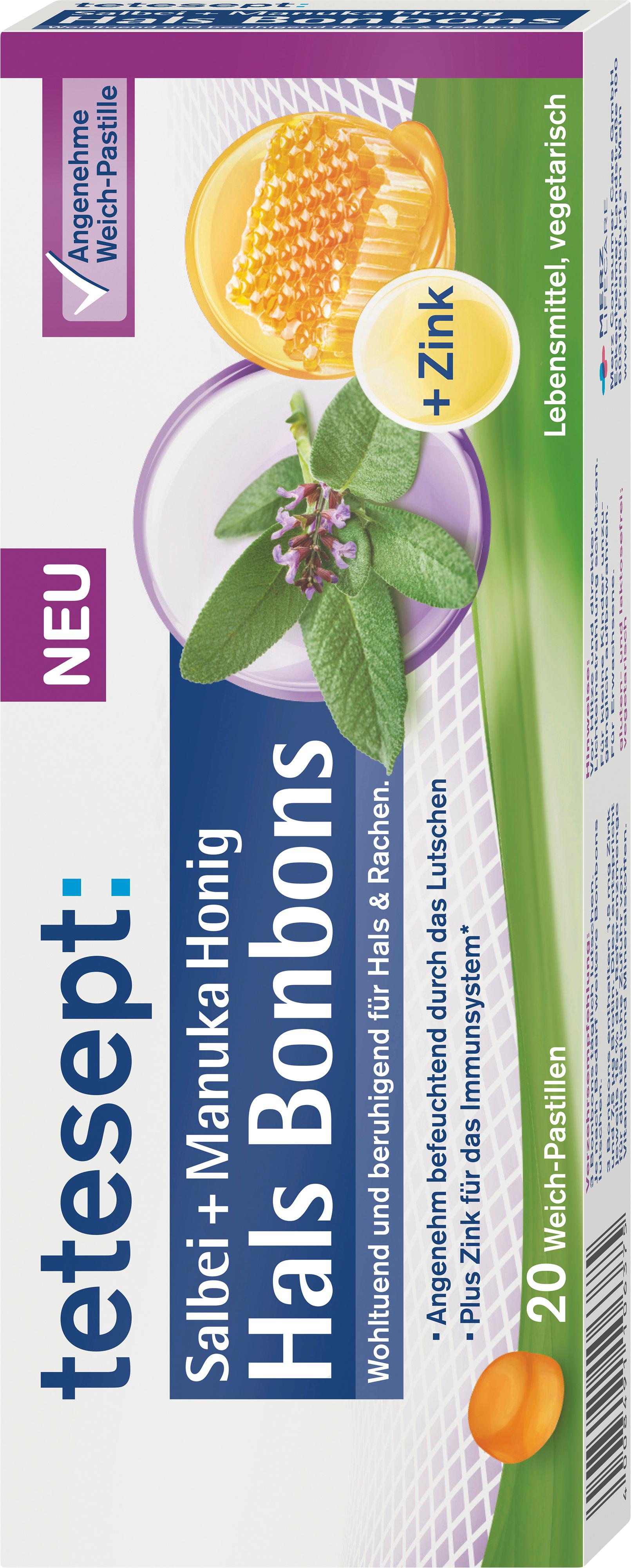 tetesept Hals Bonbons Salbei + Manuka Honig