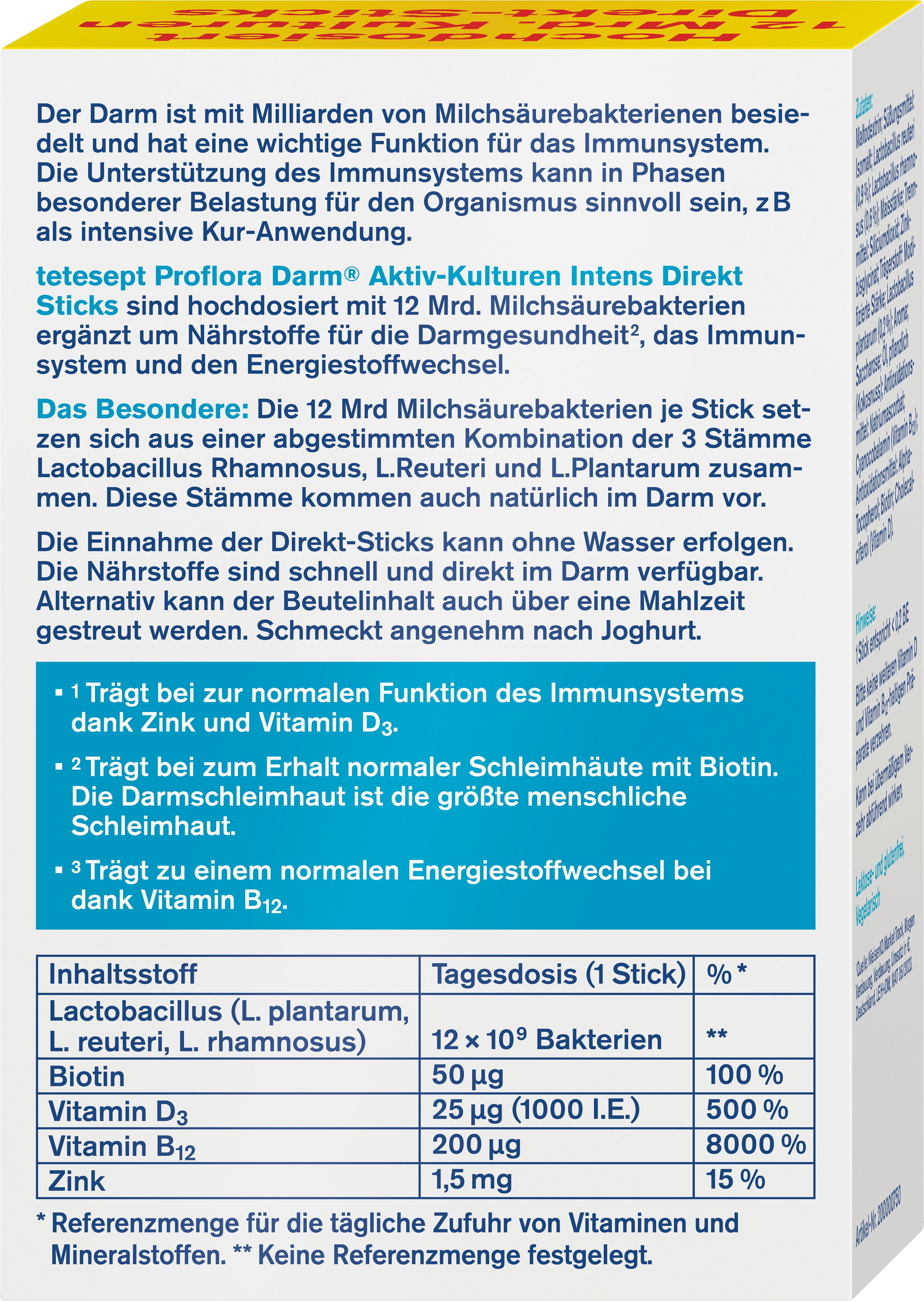 Produktbild tetesept Proflora Darm Aktiv-Kulturen Intens Immun-Kur 2 von 4