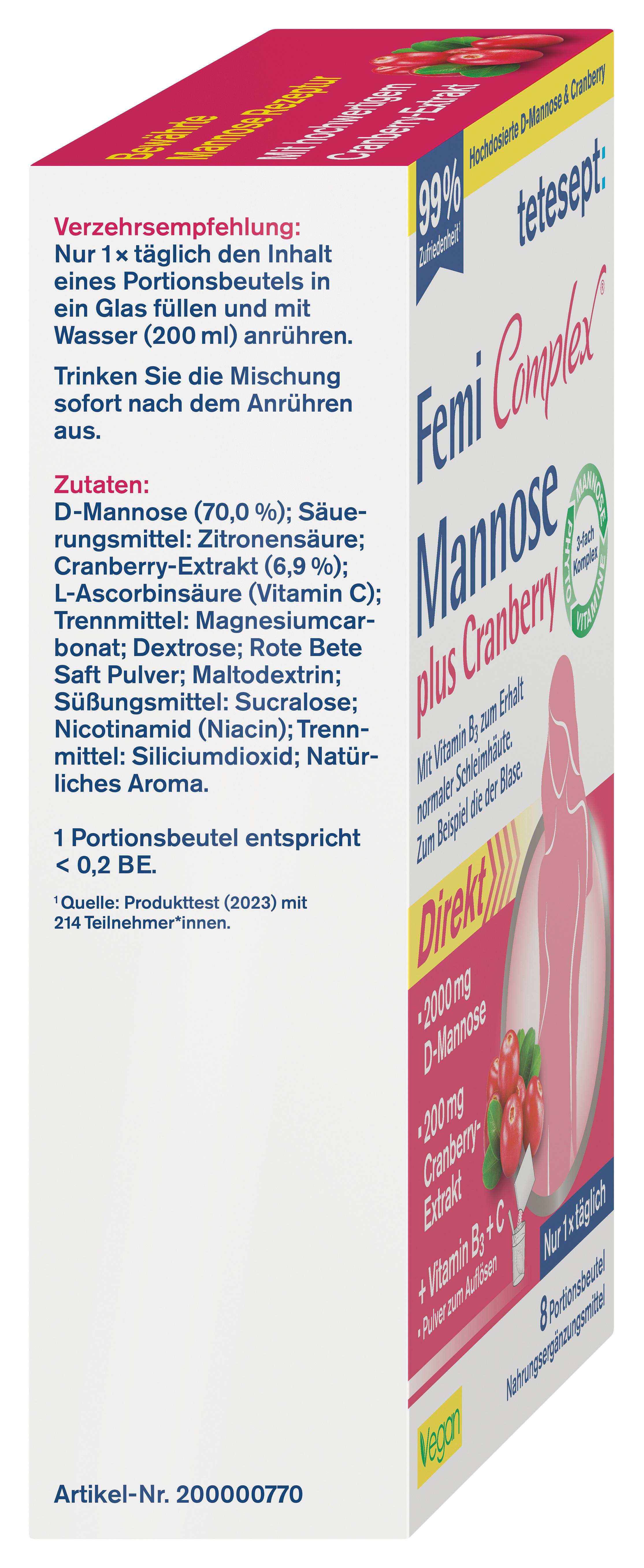 Produktbild tetesept Femi Complex Mannose 8 von 10