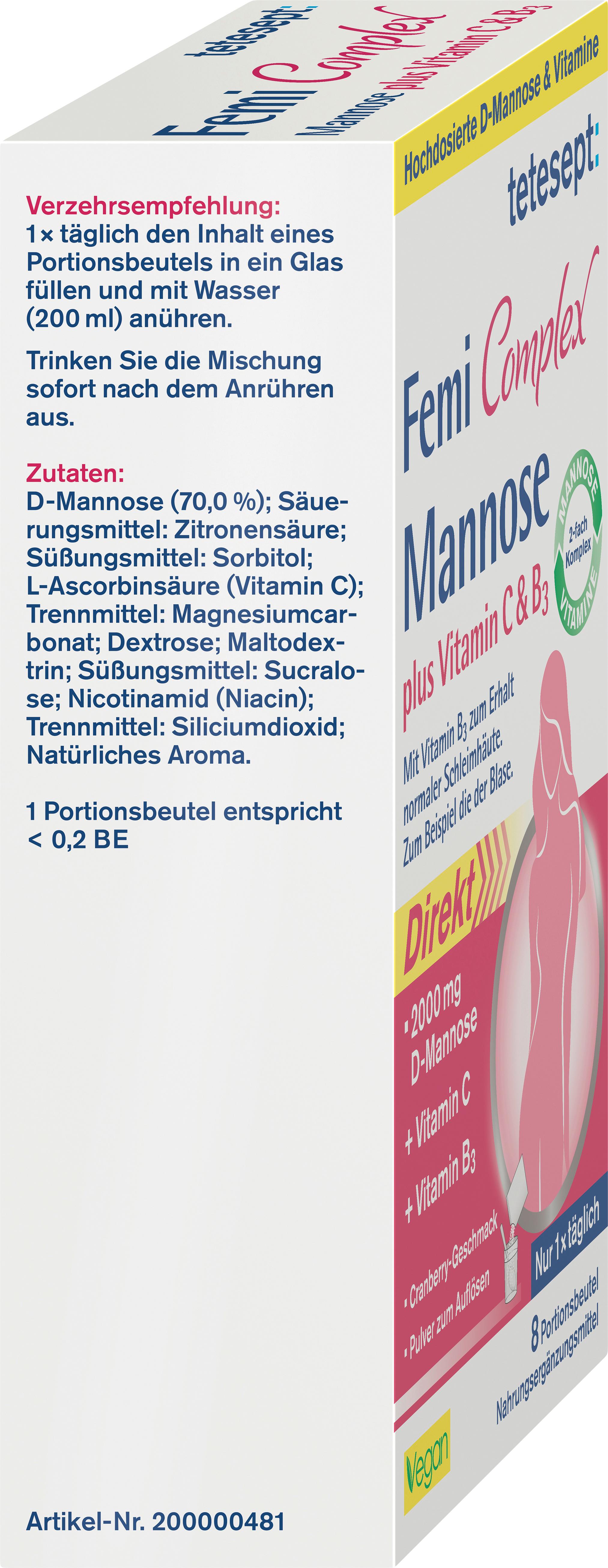 Produktbild tetesept Femi Complex Mannose 10 von 10