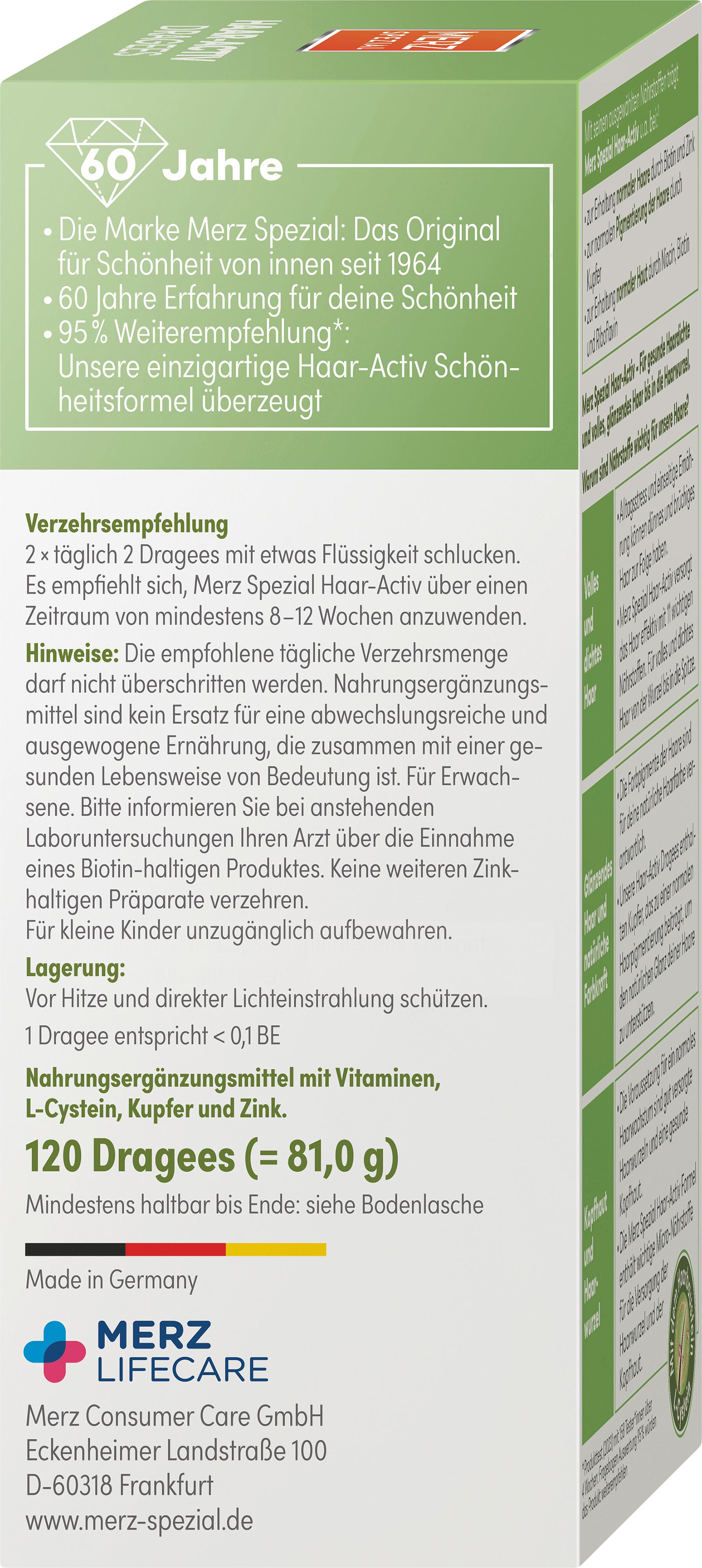 Produktbild Merz Spezial Haar-Activ Dragees 3 von 6