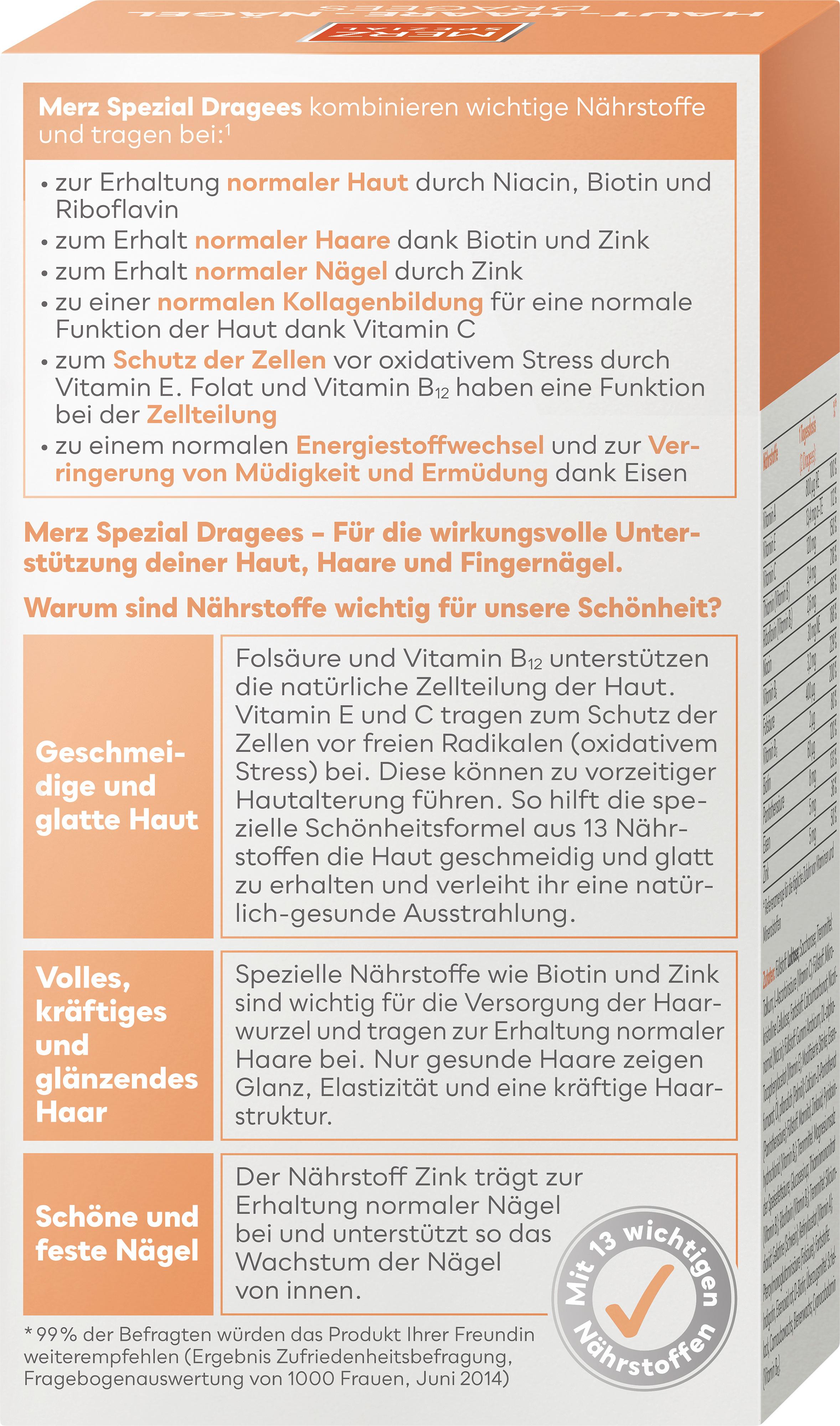 Produktbild Merz Spezial Dragees Haut, Haare, Nägel 2 von 7