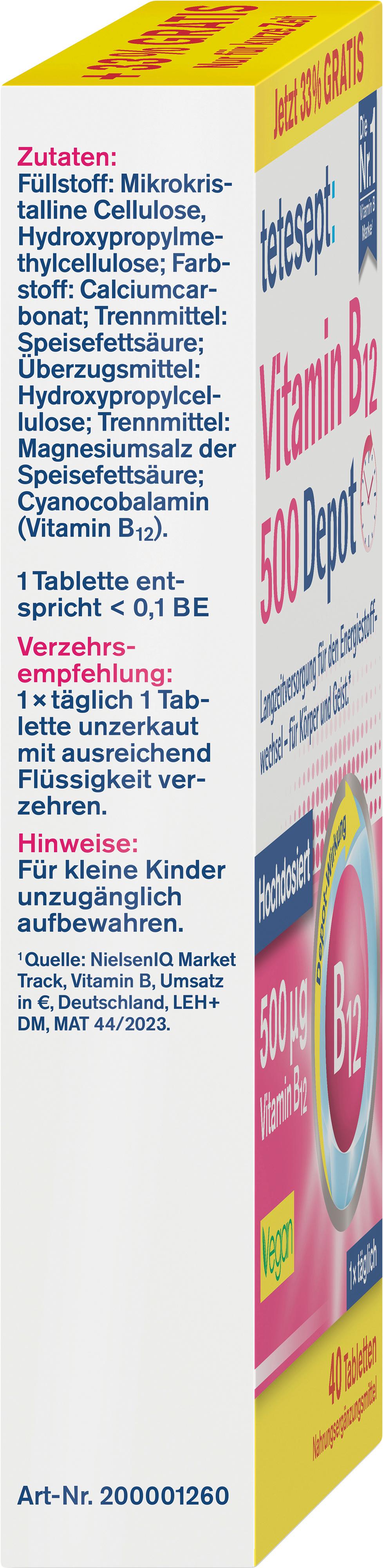 Produktbild tetesept Vitamin B12 Depot 500µg 3 von 5