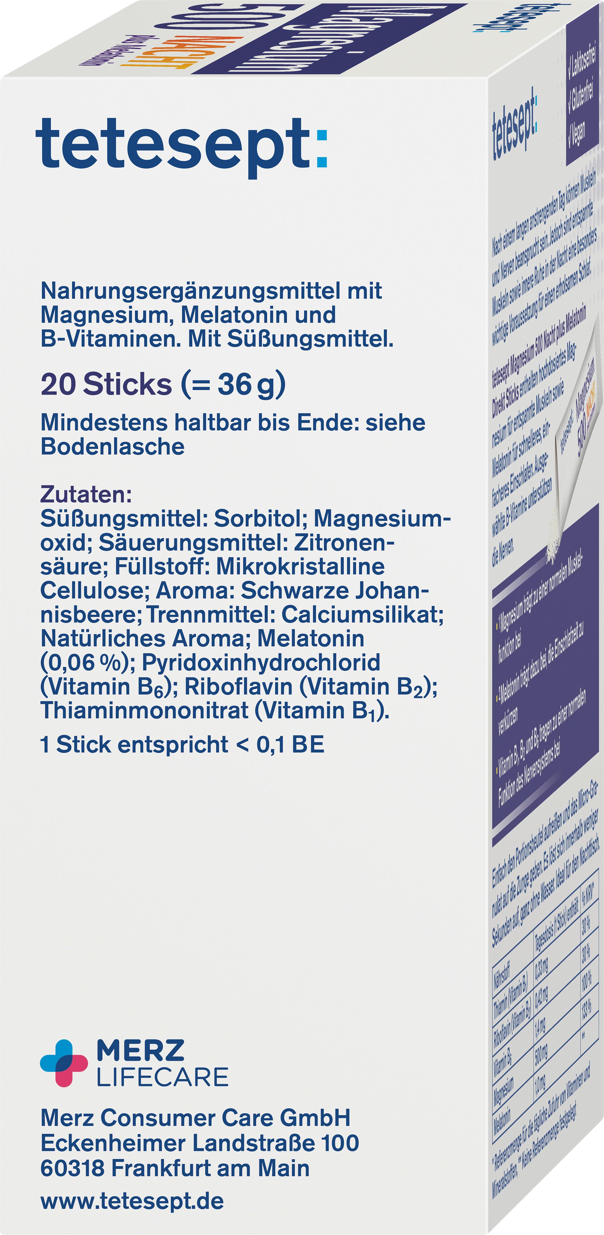 Produktbild tetesept Magnesium 500 Nacht 5 von 7