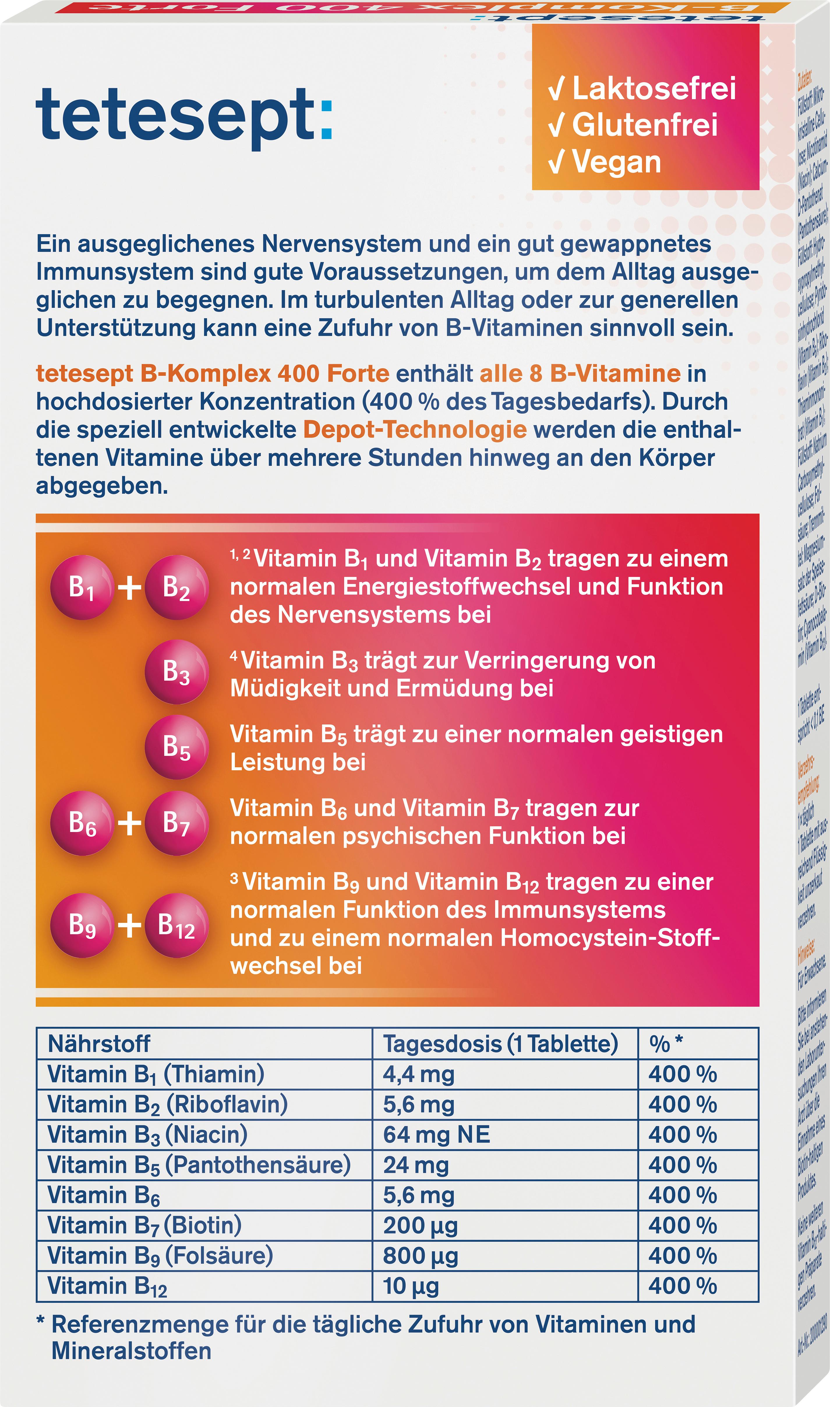 Produktbild tetesept B-Komplex 400 Forte 3 von 5