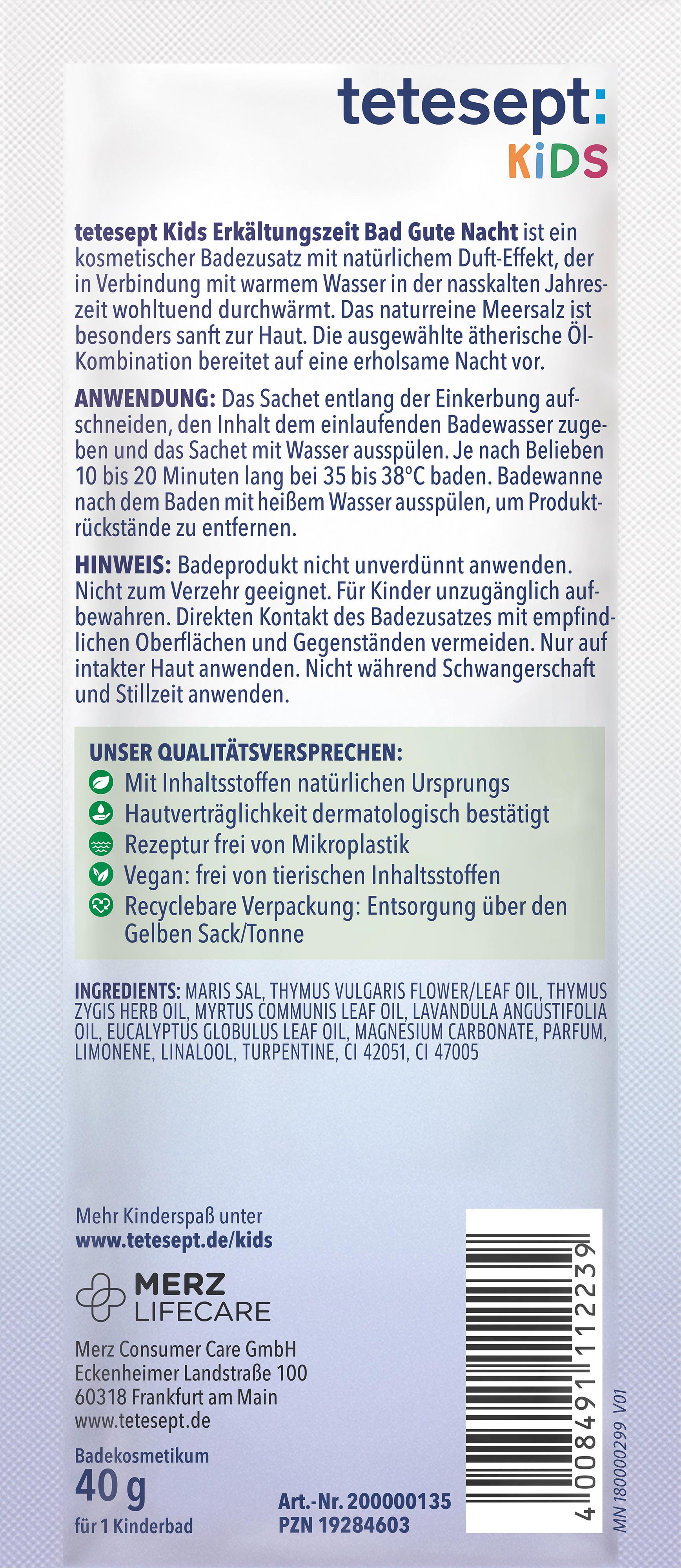 Produktbild tetesept Kids Erkältungszeit Bad ab 2 Jahren 2 von 2
