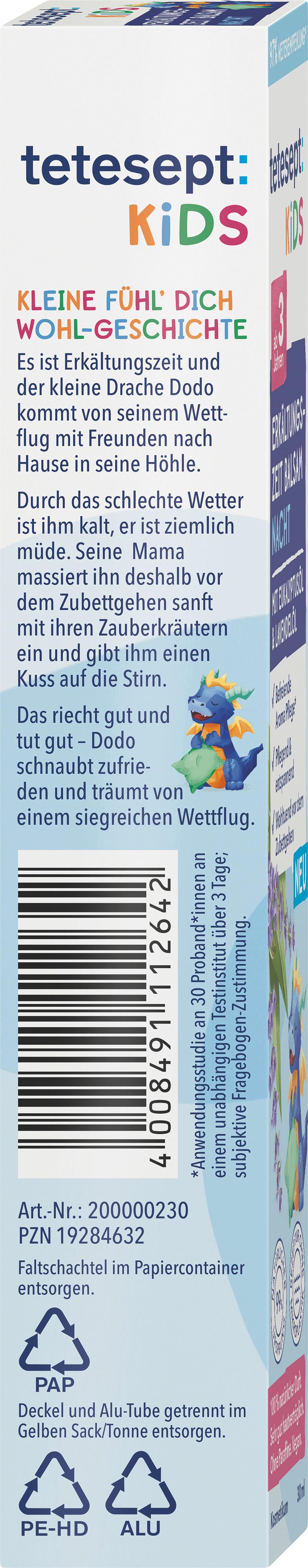 Produktbild tetesept Kids Erkältungszeit Balsam Nacht 4 von 6