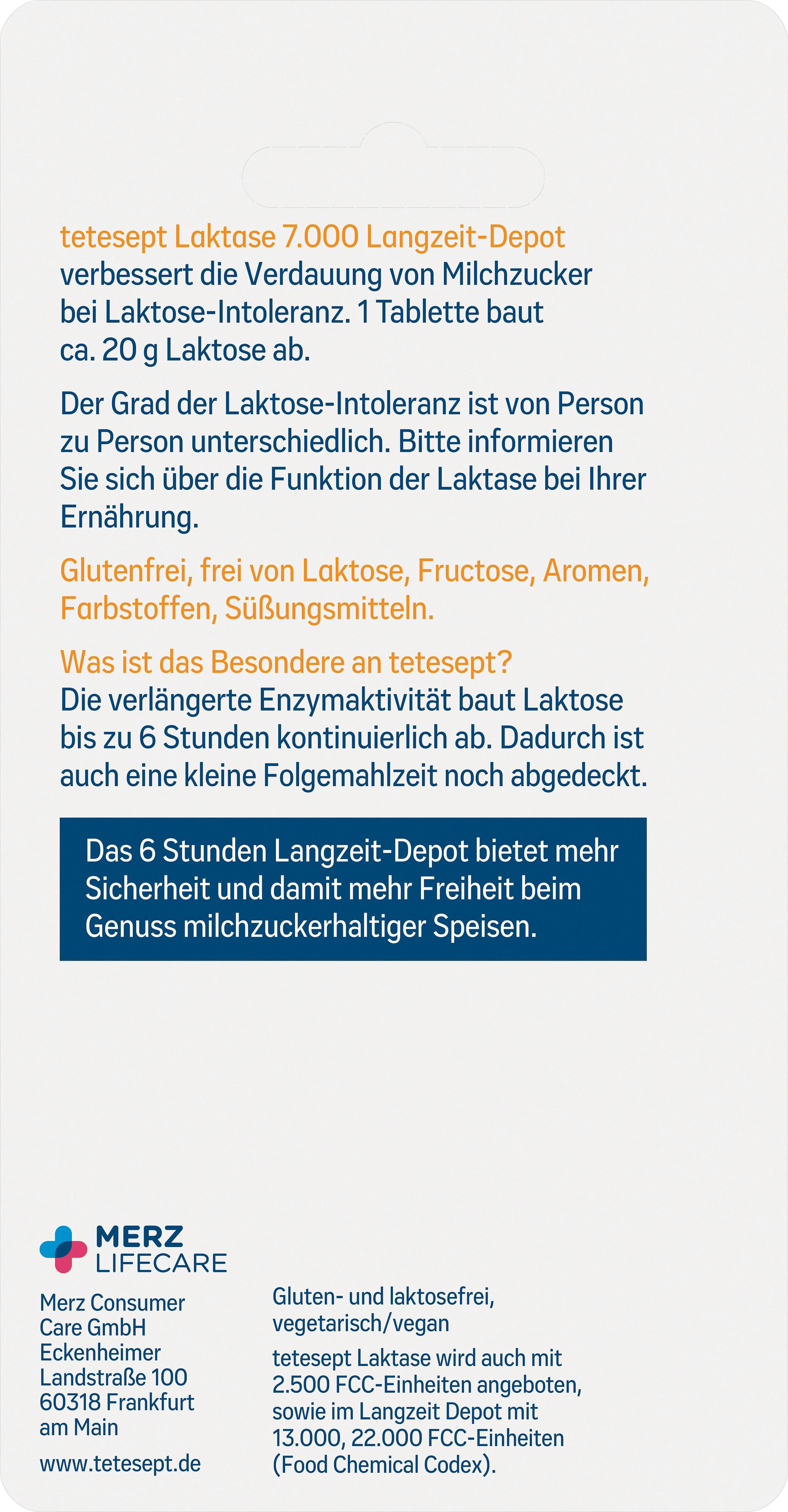 Produktbild tetesept Laktase 7.000 Langzeit-Depot 2 von 6