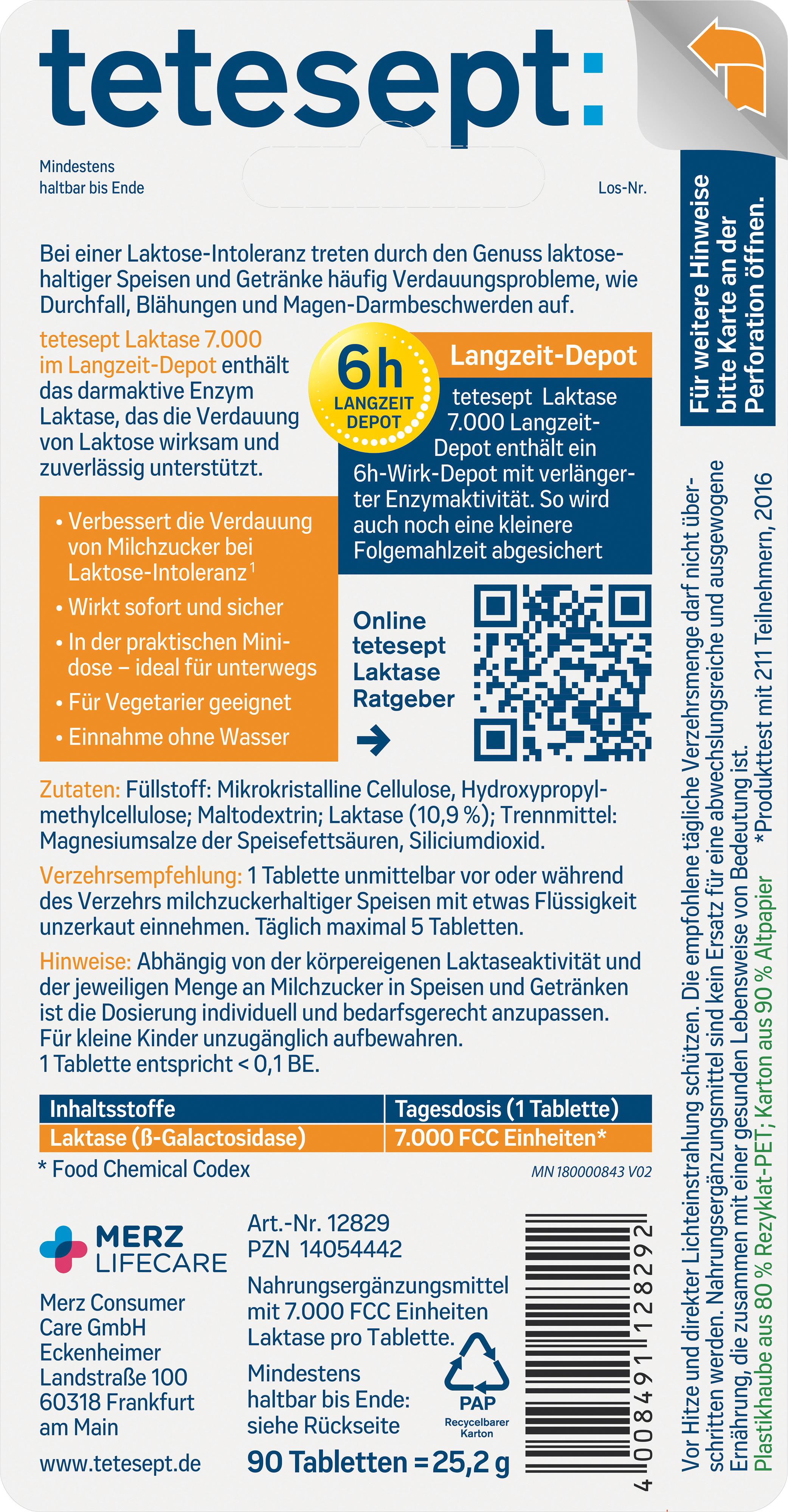 Produktbild tetesept Laktase 7.000 Langzeit-Depot 4 von 6