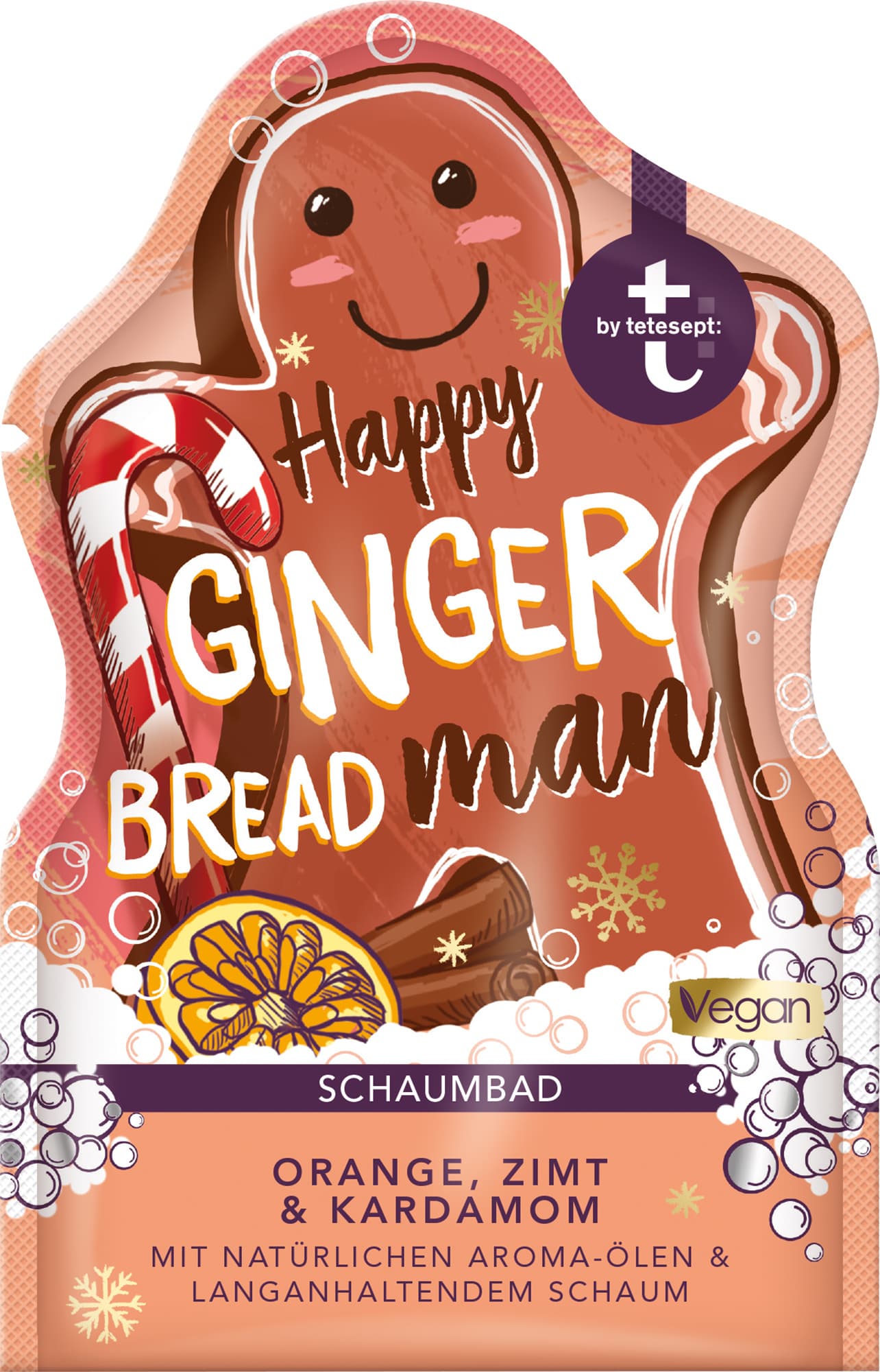 t: by tetesept Happy Ginger Bread Man Schaumbad