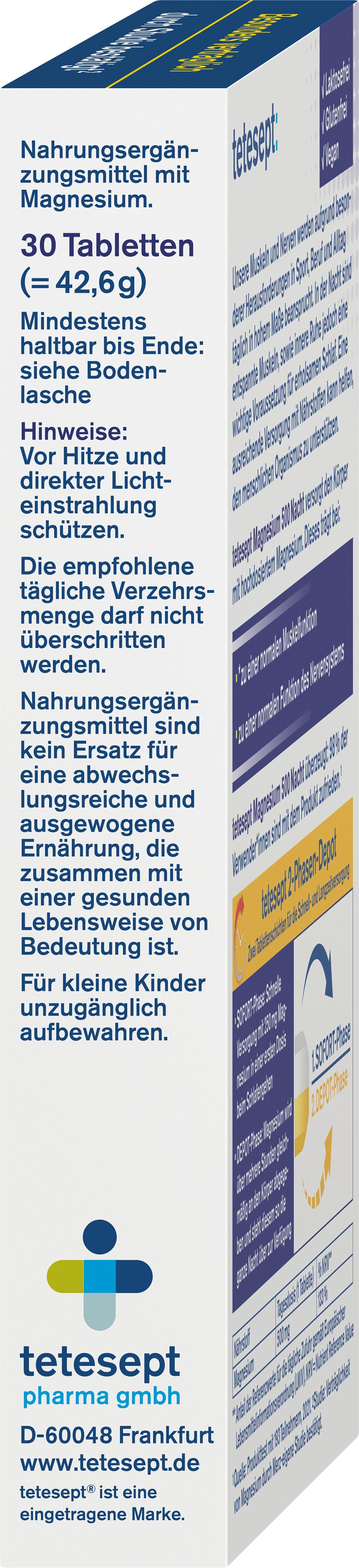 Produktbild tetesept Magnesium 500 Nacht 8 von 9