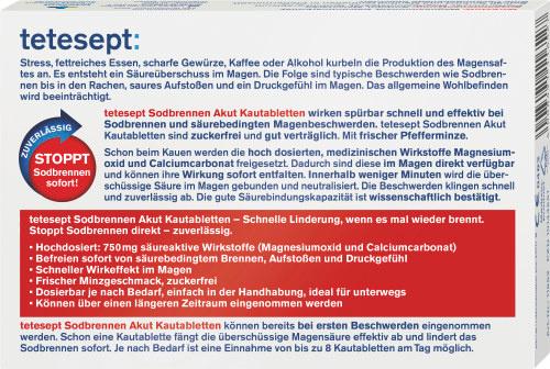 Produktbild tetesept Sodbrennen Akut Kautabletten 2 von 4