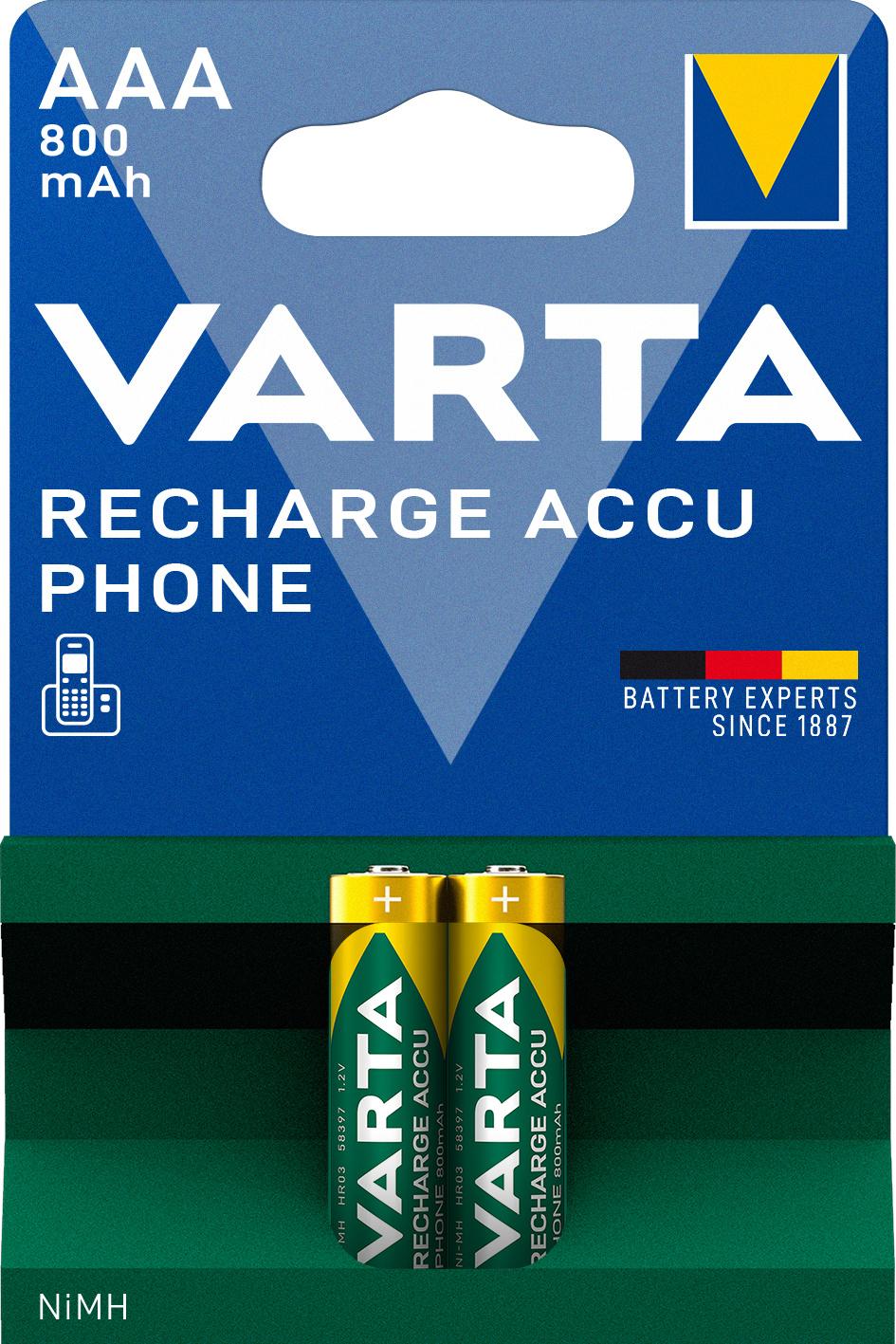 VARTA RECHARGE ACCU Phone Micro AAA 58398