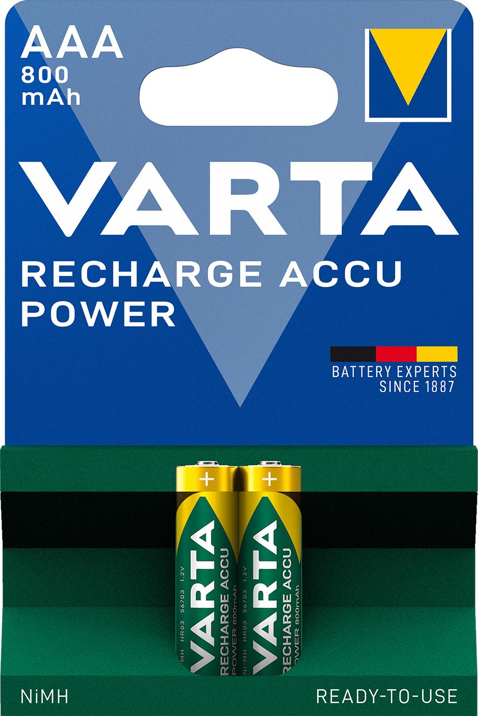 VARTA Wiederaufladbare Batterien Accu Power AAA 56703