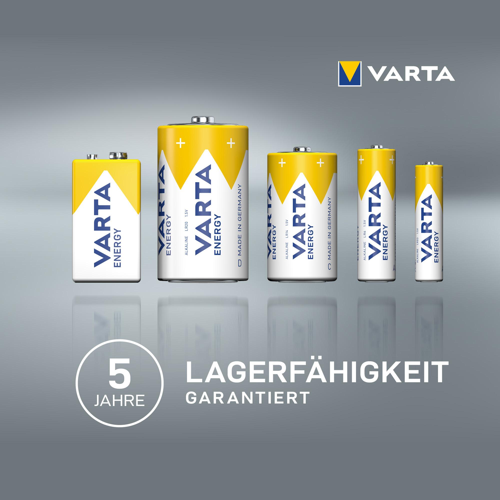 Produktbild VARTA ENERGY, Alkaline Batterie, AA, Mignon, LR6, 4 Stück 4 von 5