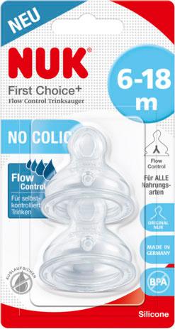 NUK First Choice Trinksauger Silikon Flow Control