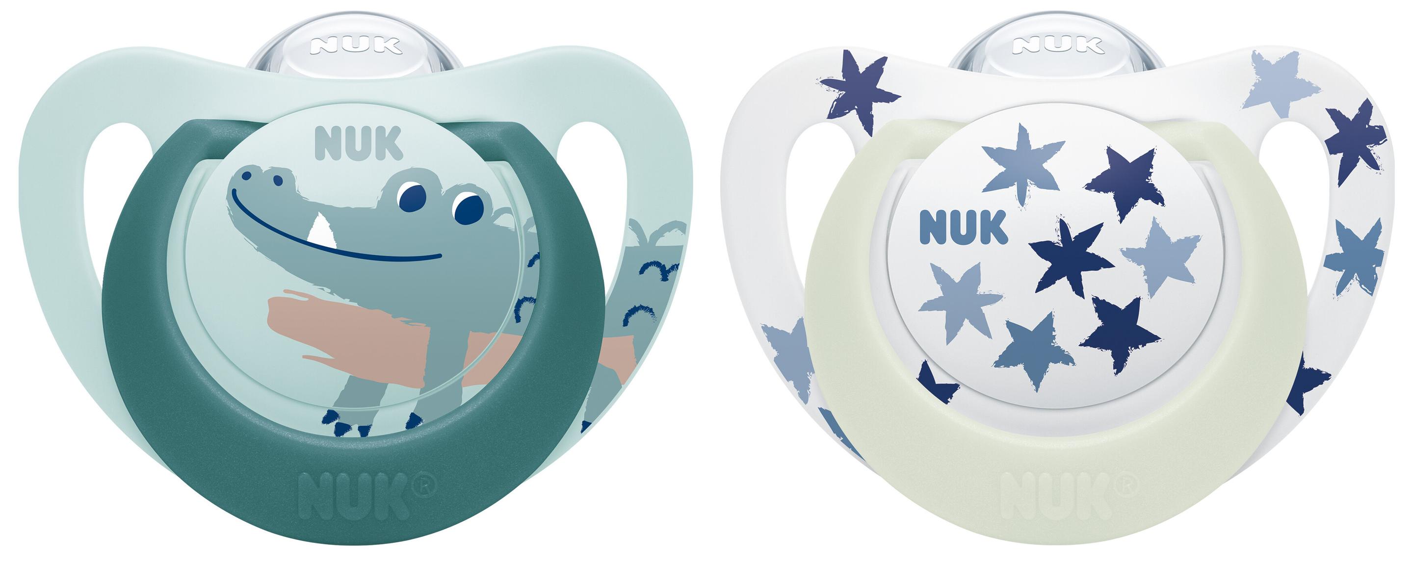 Produktbild NUK Schnuller Star Day&Night Silikon 18-36 Monate 2 von 2