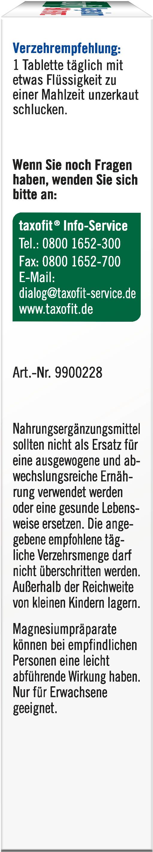 Produktbild TAXOFIT Magnesium 600 Depot Tabletten 30 St 3 von 4