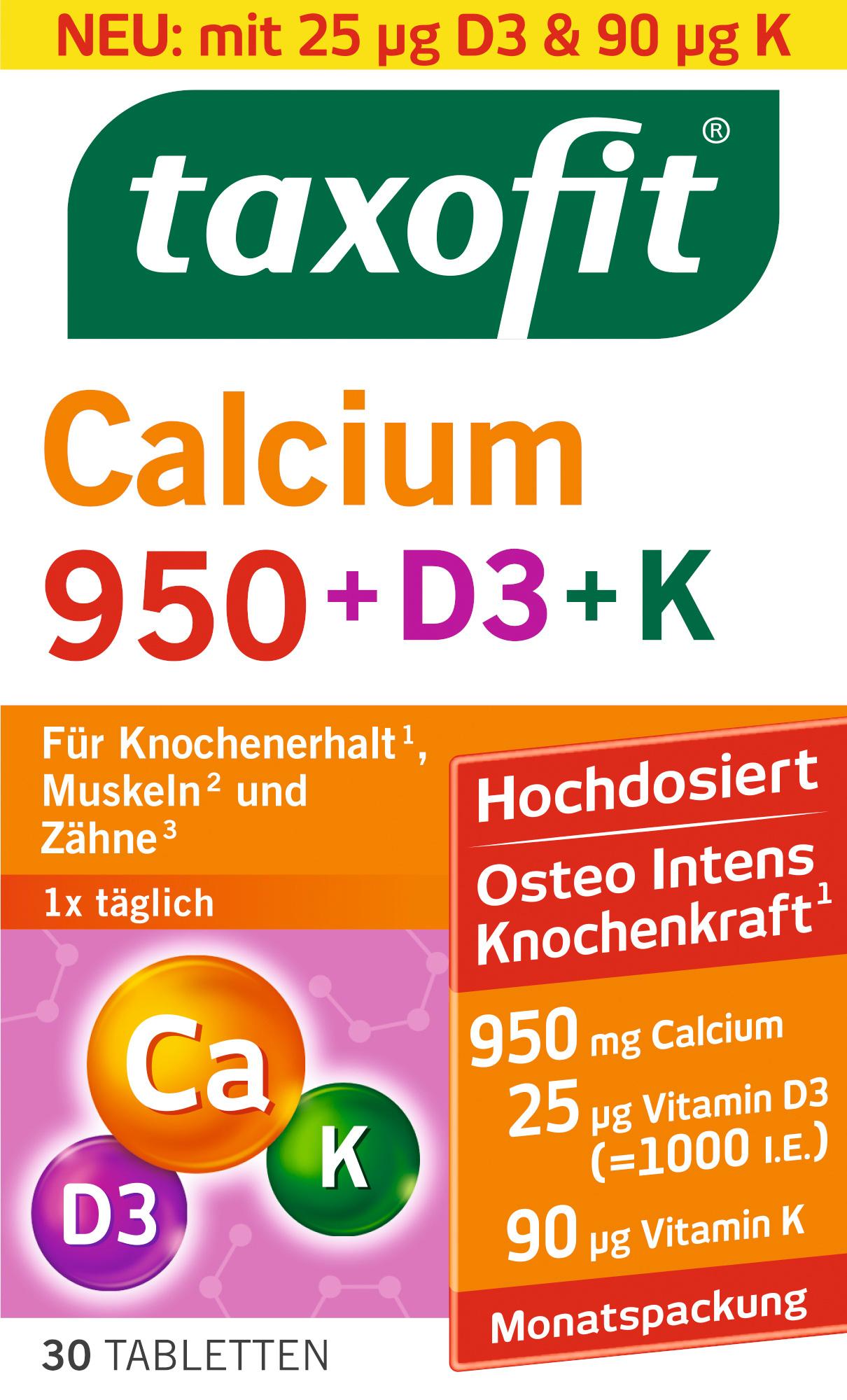 Taxofit Calcium 950 + D3 + K
