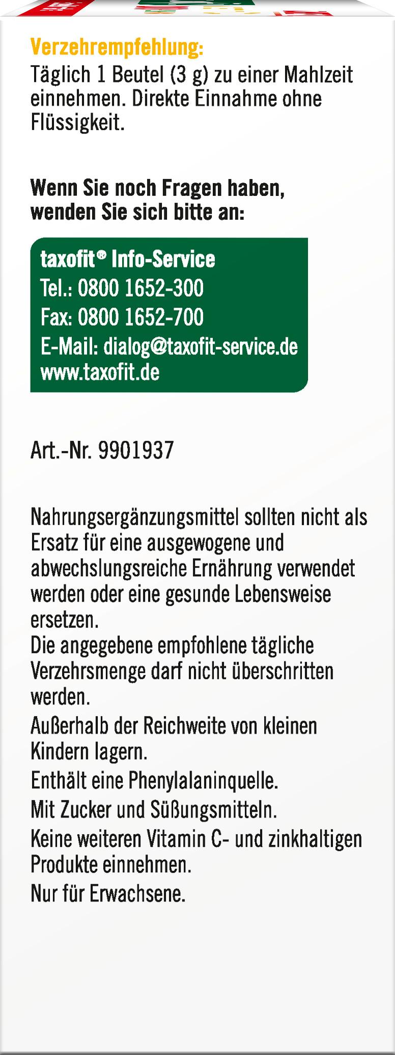 Produktbild Taxofit Vitamin C 1000 + Zink + D3 Direkt 4 von 4
