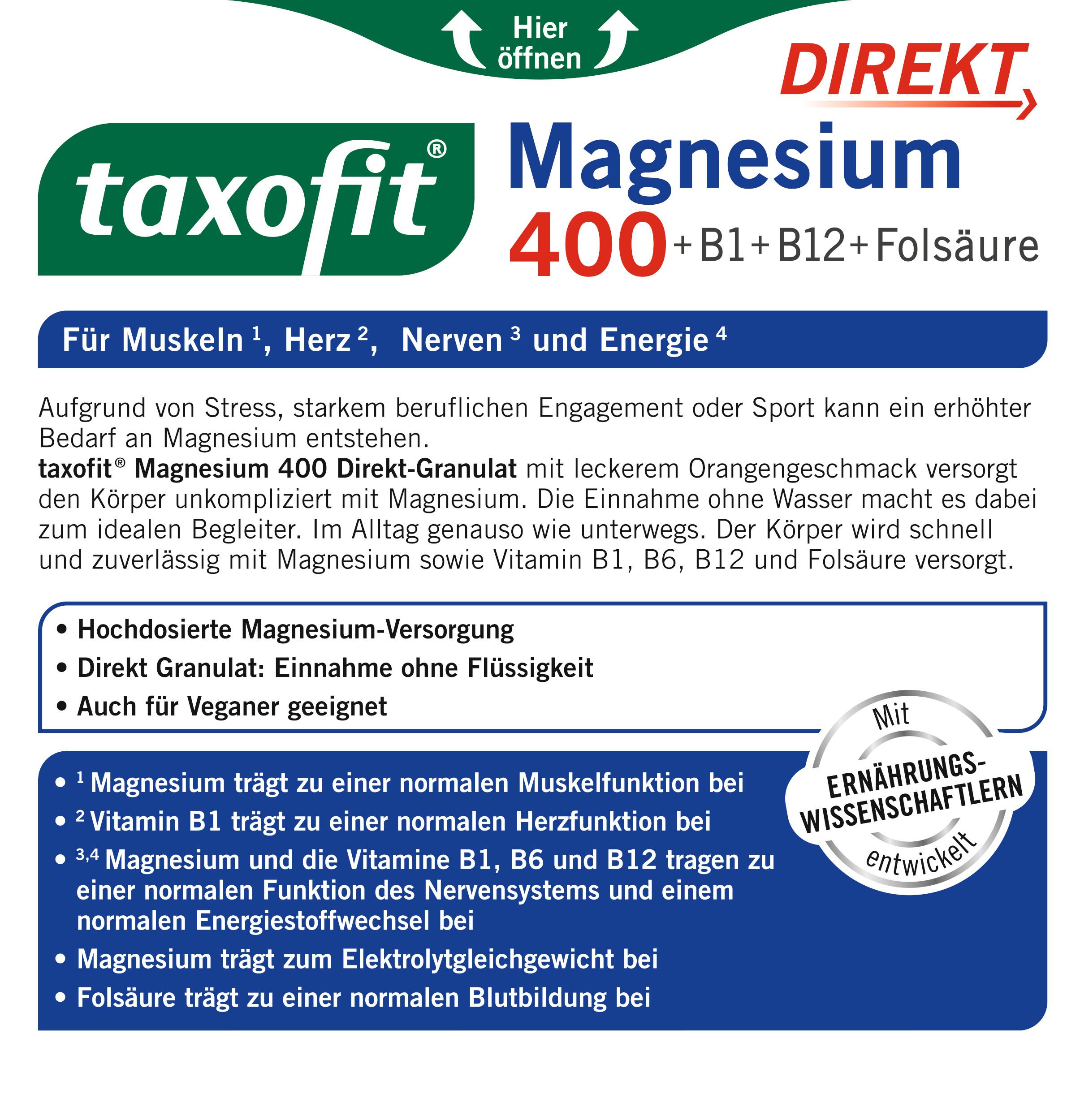 Produktbild TAXOFIT Magnesium 400  Direkt Granulat 2 von 4