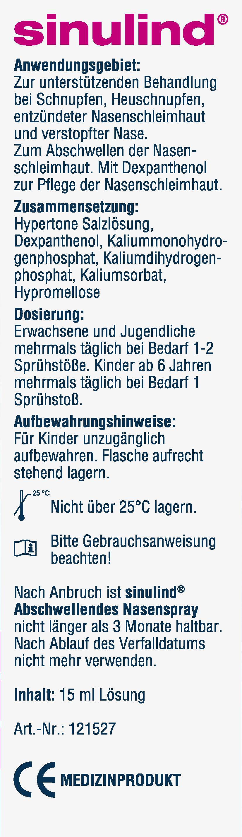 Produktbild Sinulind abschwellendes Nasenspray 3 von 4