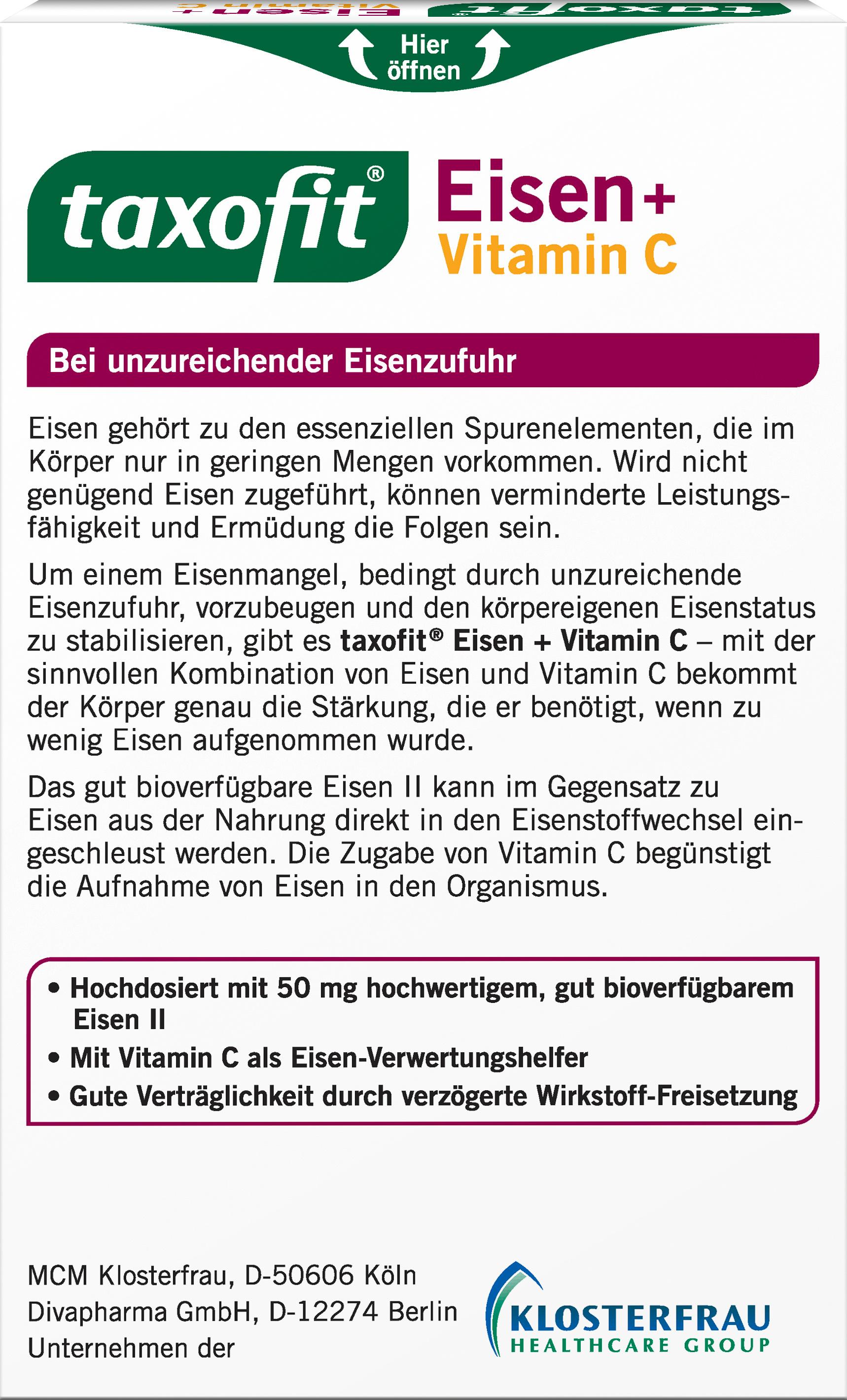 Produktbild Taxofit Eisen + Vitamin C  Kapseln 2 von 4