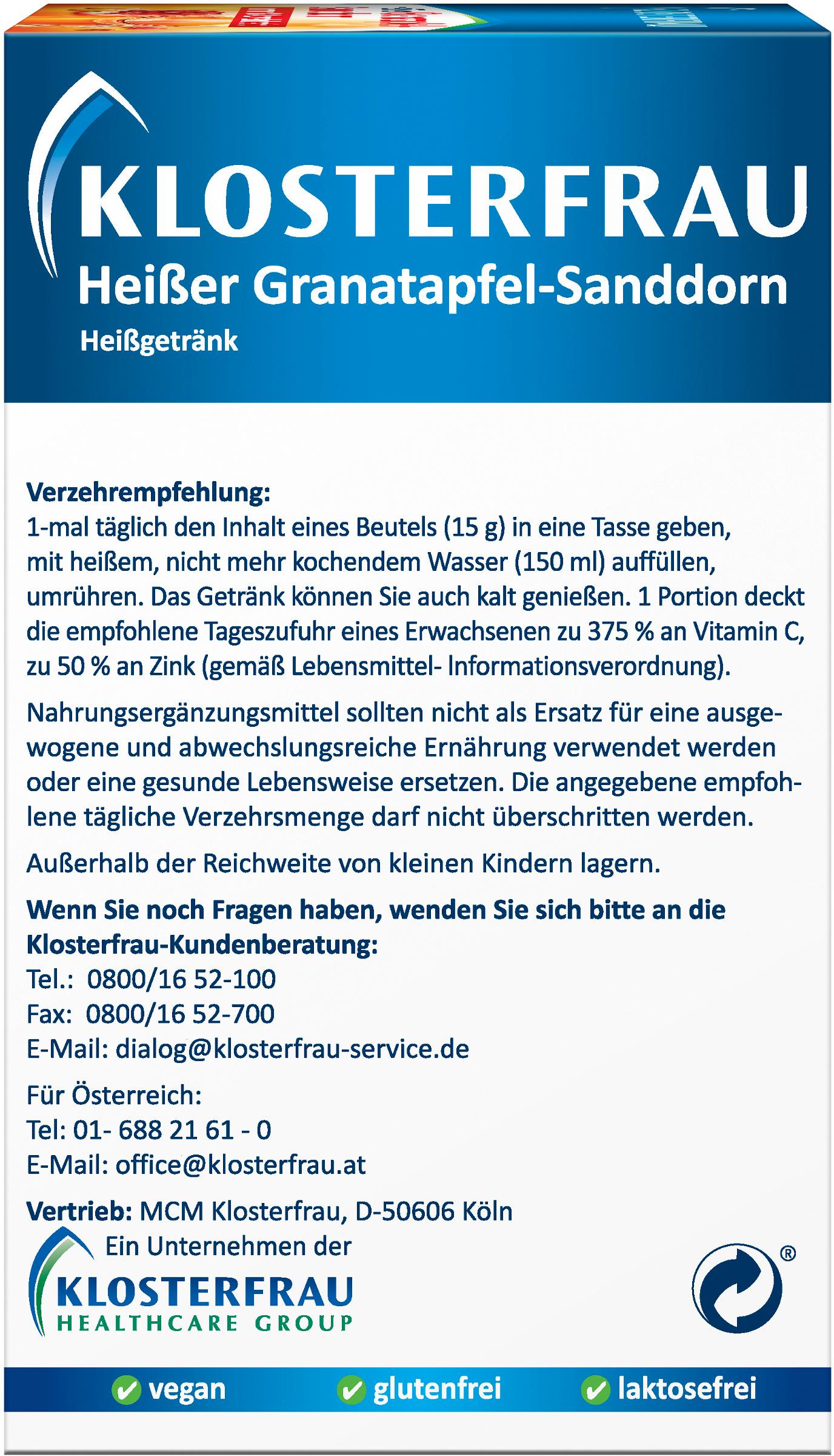 Produktbild KLOSTERFRAU Heisser Granatapfel Sanddorn 4 von 4
