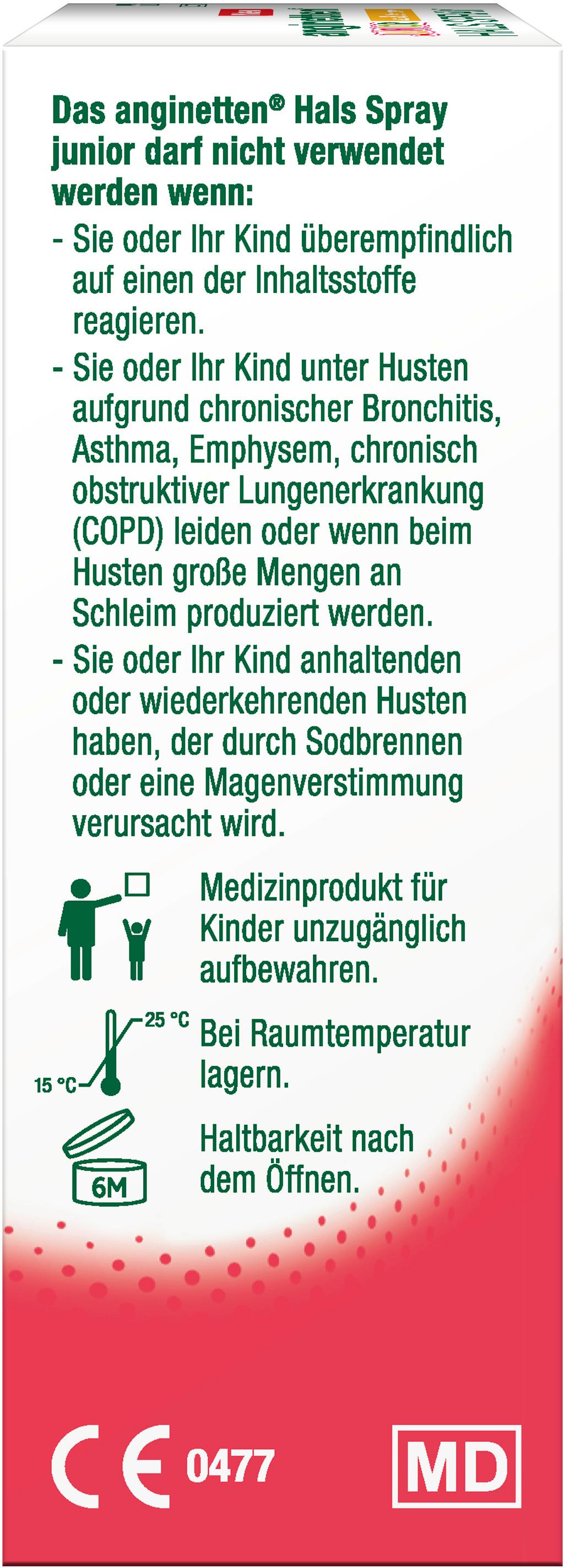 Produktbild anginetten Junior Hals Spray Kirsch-Geschmack 4 von 4