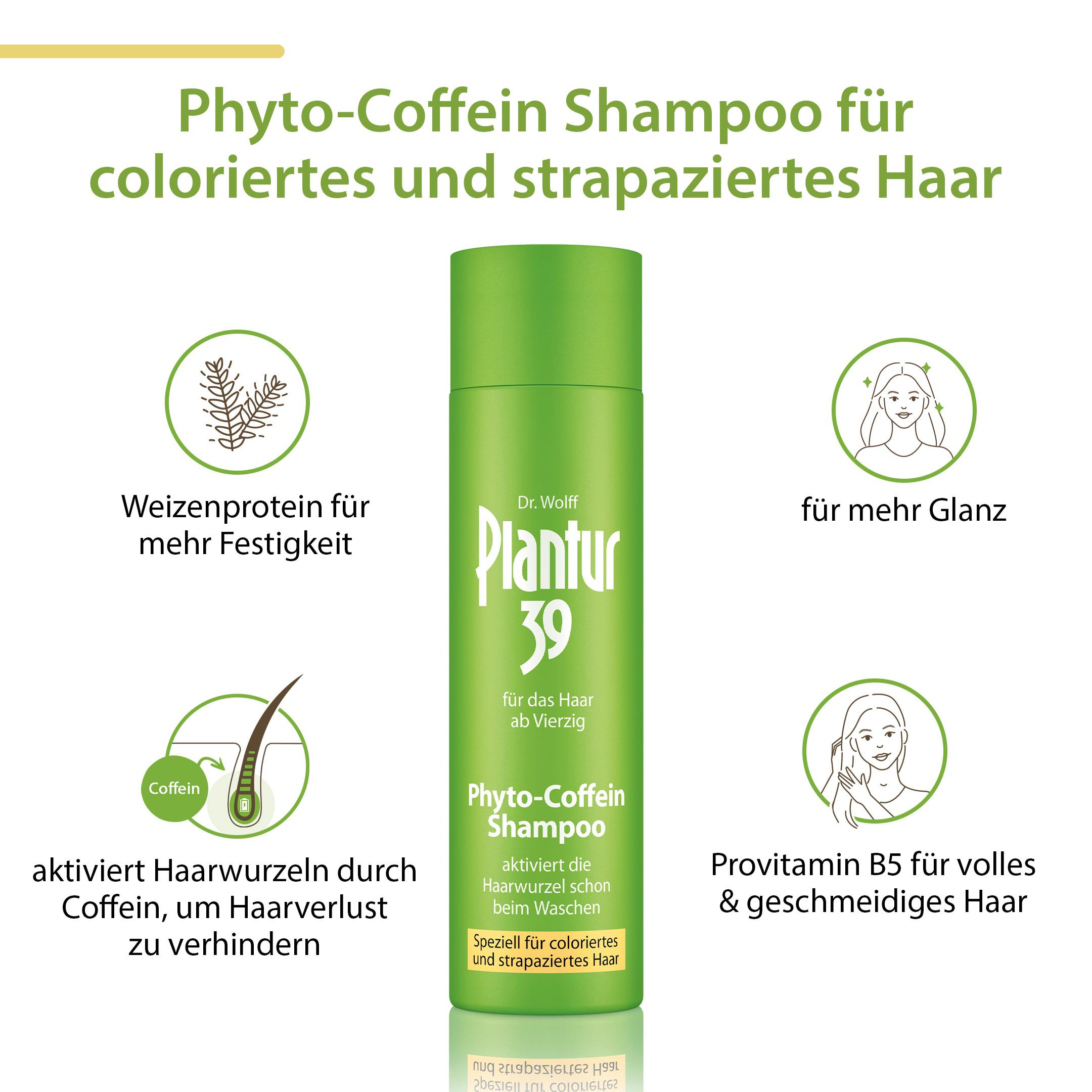 Produktbild Plantur 39 Phyto-Coffein Shampoo speziell für strapaziertes und coloriertes Haar 250ml 7 von 8