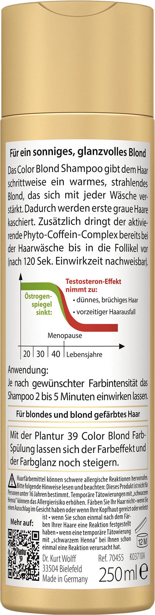 Produktbild Plantur 39 Color Blond Phyto-Coffein Shampoo 250ml 5 von 6